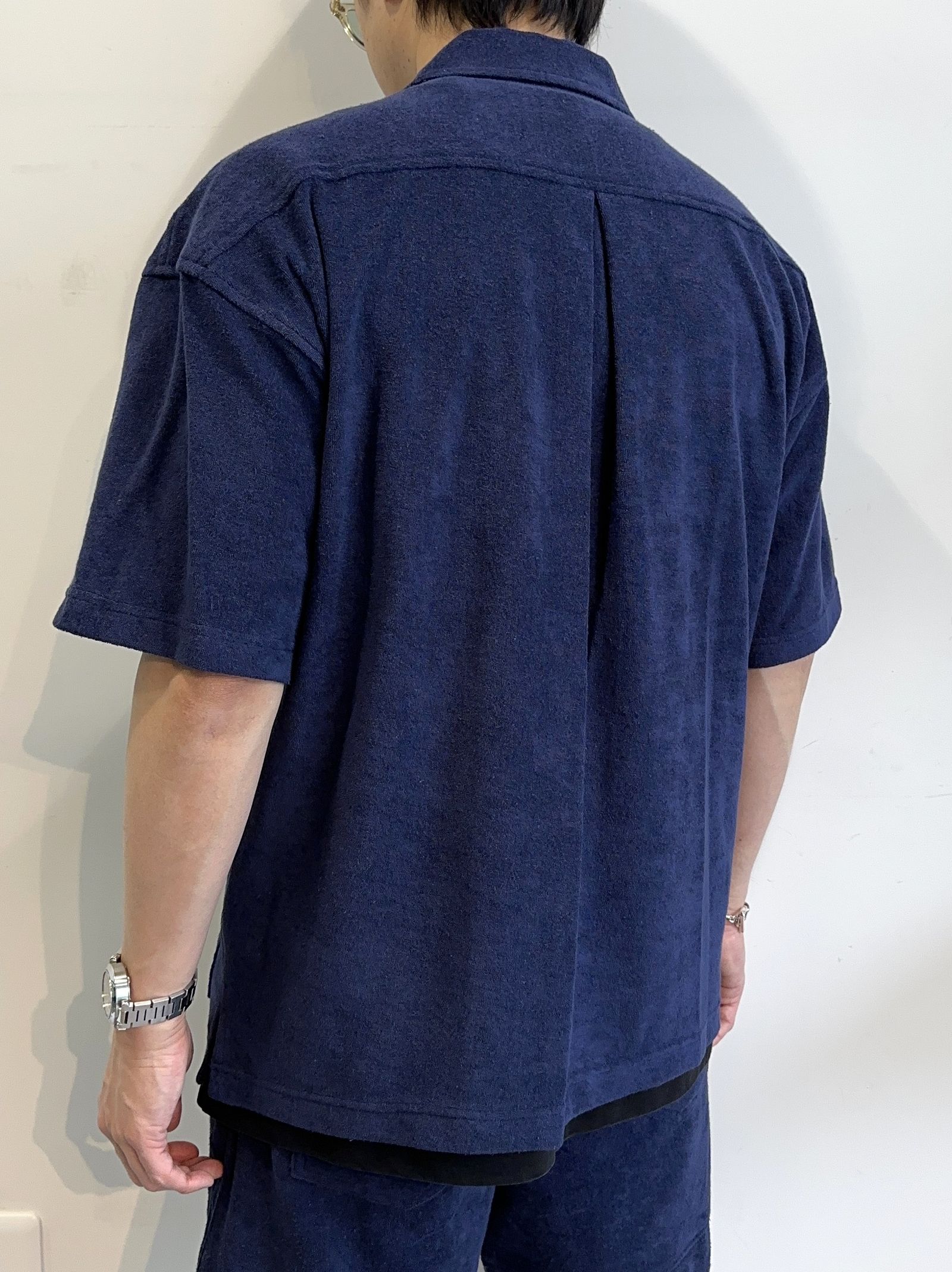 PILE BEACH SHIRTS / RC32-SH-002 / パイル半袖シャツ / ネイビー