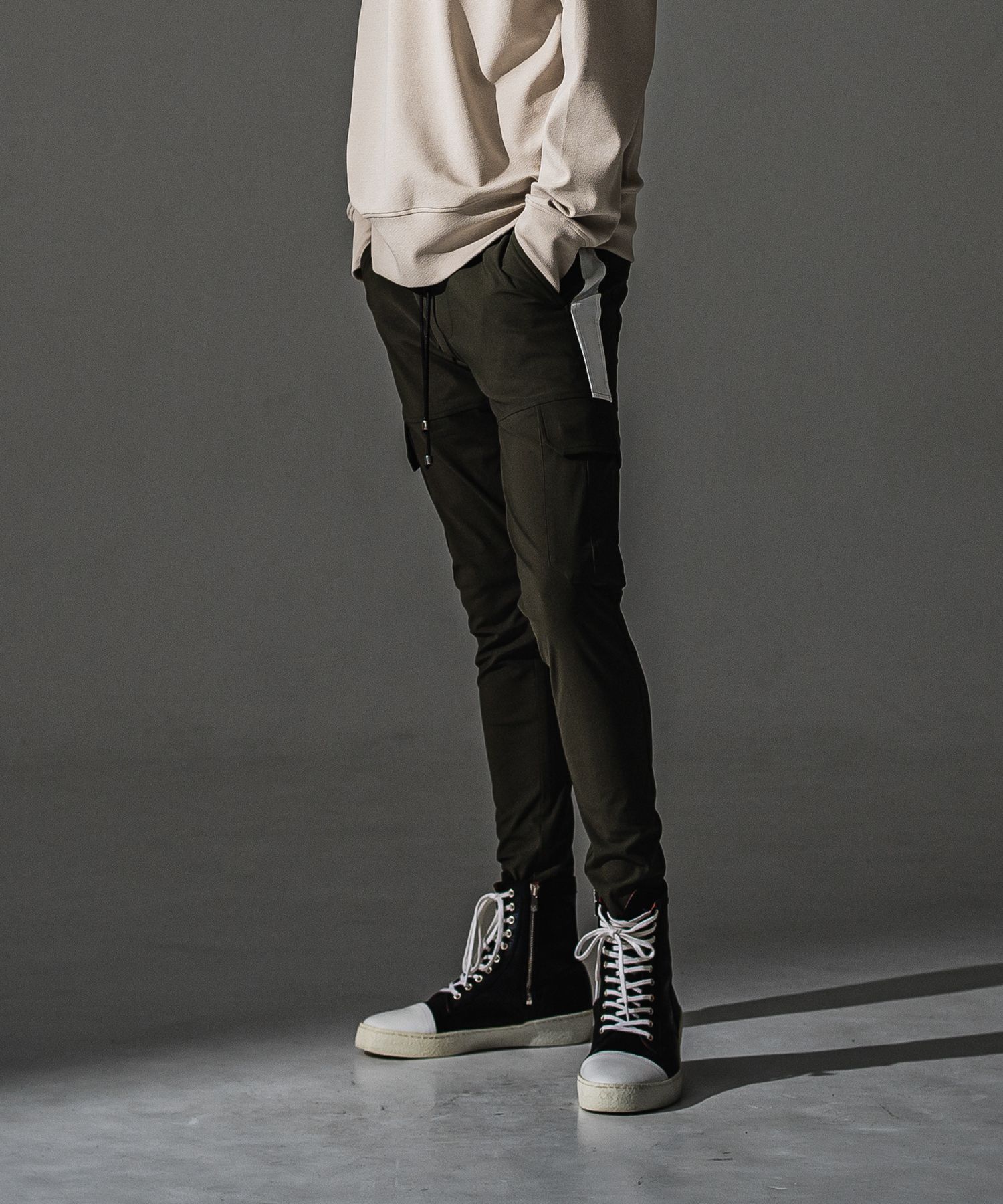 DARRELL CARGO PT / BASIC-ST-010 / ナイロンラインカーゴパンツ / カーキ (7月下旬入荷予定)