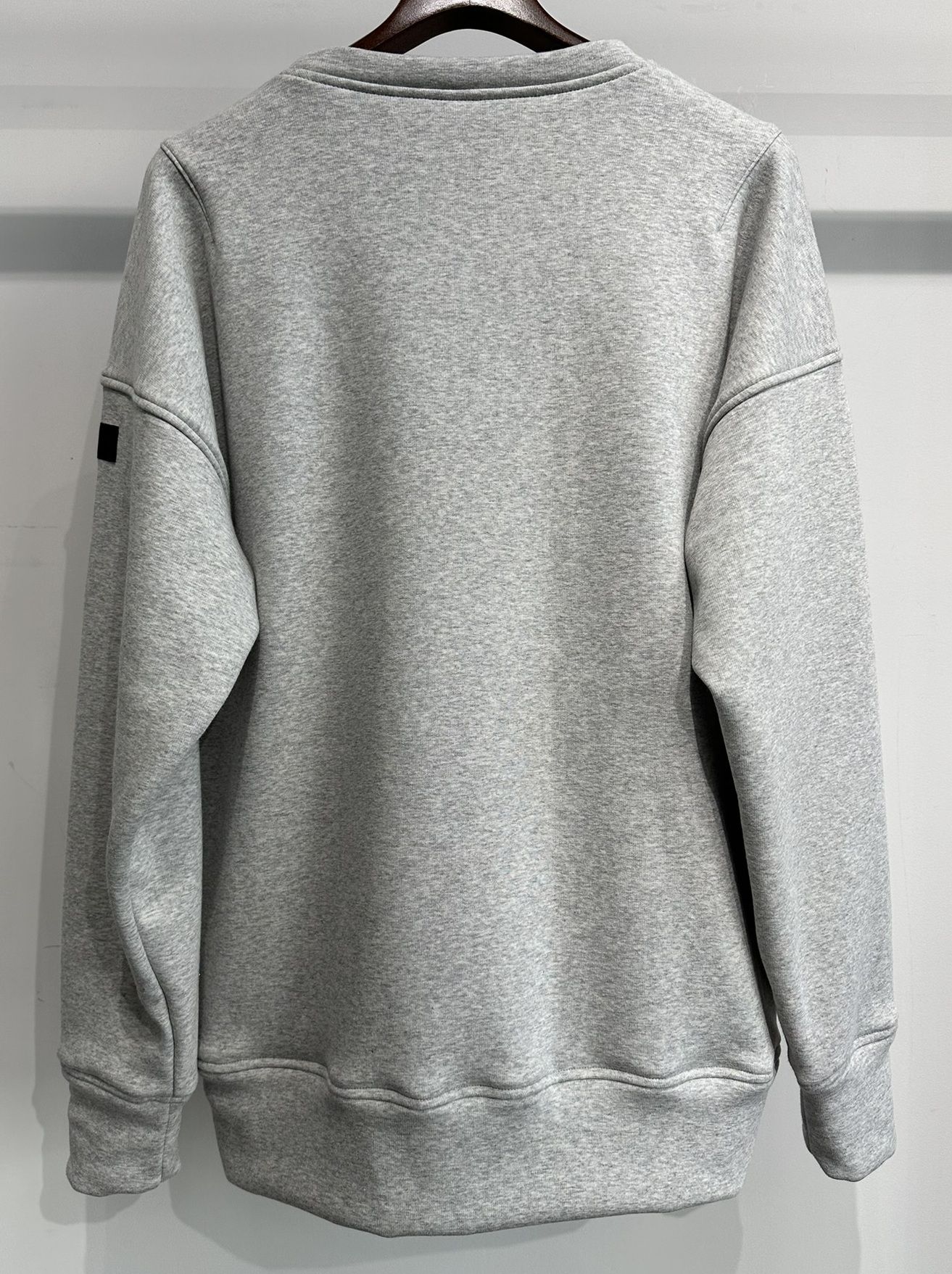 RC CHENILLE VELOURS FLEECE DROP TRAINER / RC34-C-007 / 裏起毛刺繍ワッペントレーナー / グレー