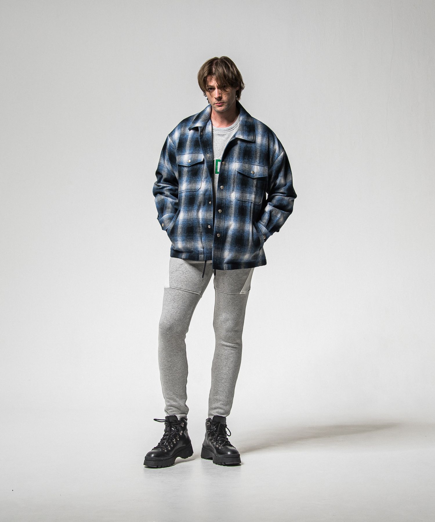 VELOURS FLEECE TYLER PANTS / RC38-ST-026H / 裏起毛スウェットラインパンツ / グレー (11月中旬入荷予定)