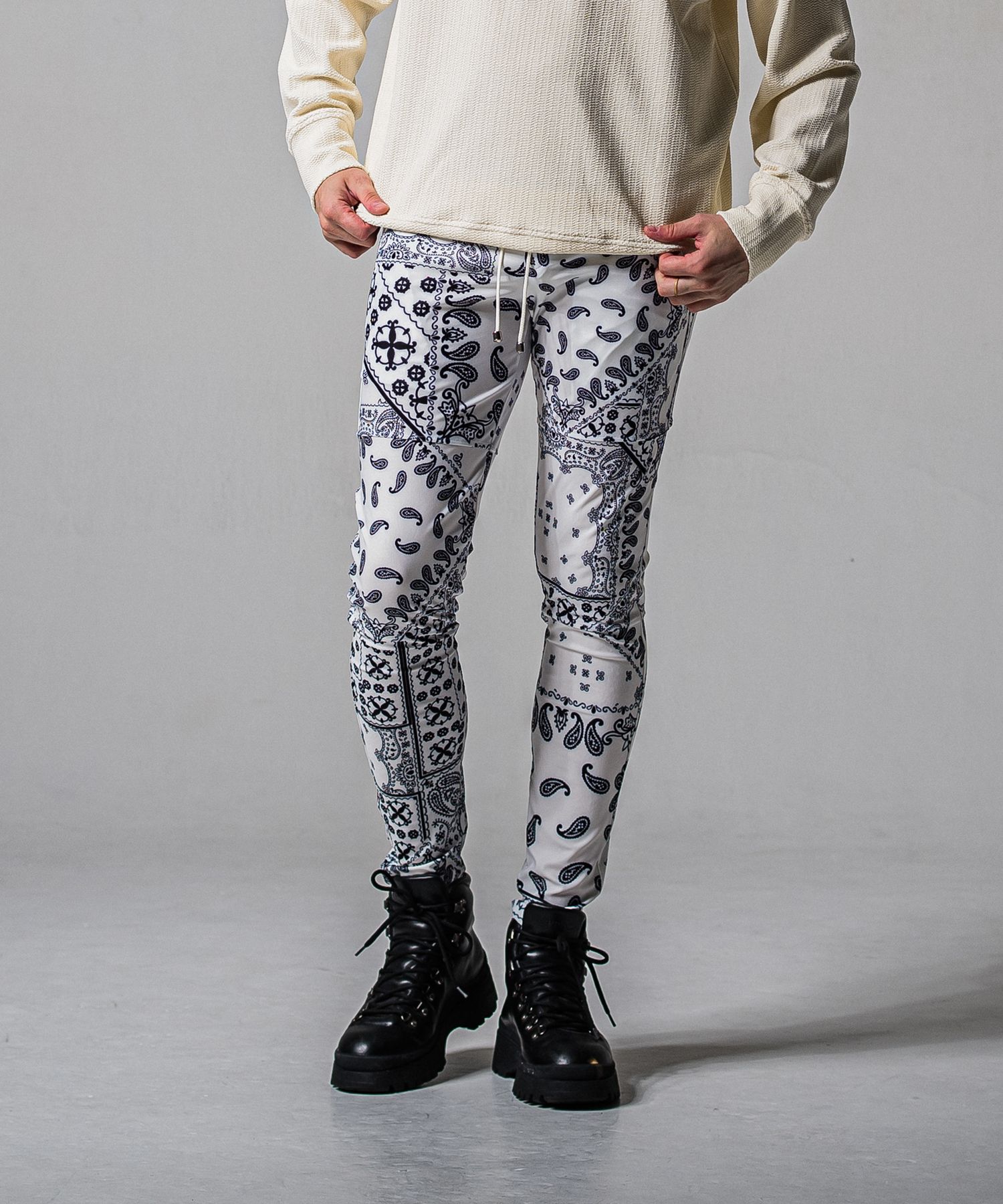 JOHNSON LINE NYLON PT / RC39-ST-009 / ジョンソンナイロンラインパンツ / バンダナホワイト (3月上旬入荷予定)