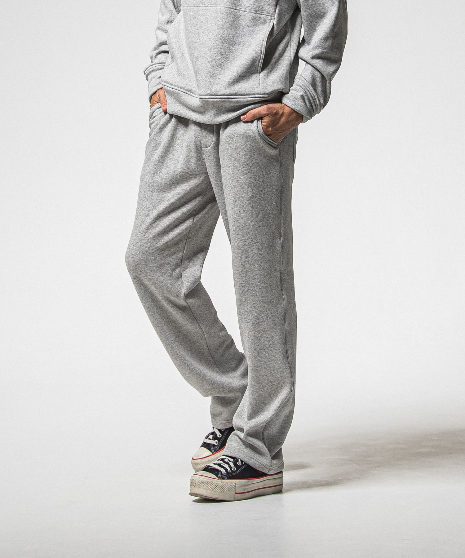 VELOURS FLEECE WIDE TUCK PANTS / RC38-ST-016HWT / 裏起毛スウェットワイドタックパンツ / グレー (11月中旬入荷予定)