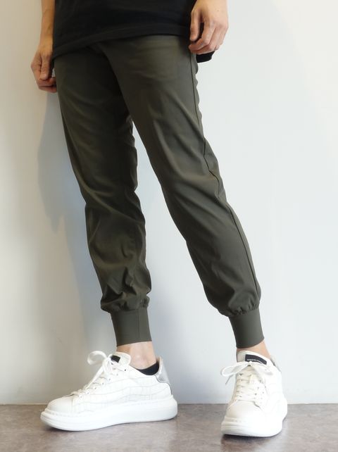 BILLIE NYLON PANTS / RC25-ST-028 / ナイロンリブパンツ / カーキ
