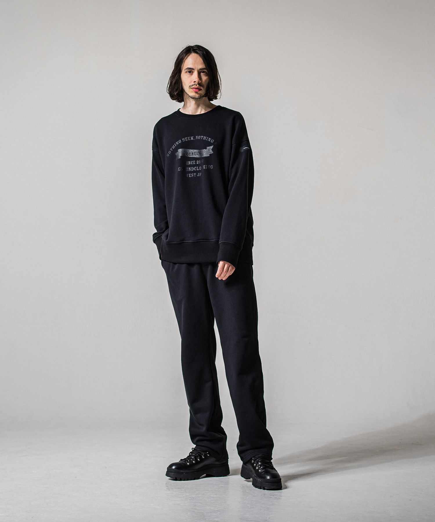 HF URAKE WIDE TUCK PANTS / RC39-ST-016WT / 高機能スウェットワイドタックパンツ / ブラック (1月中旬入荷予定)