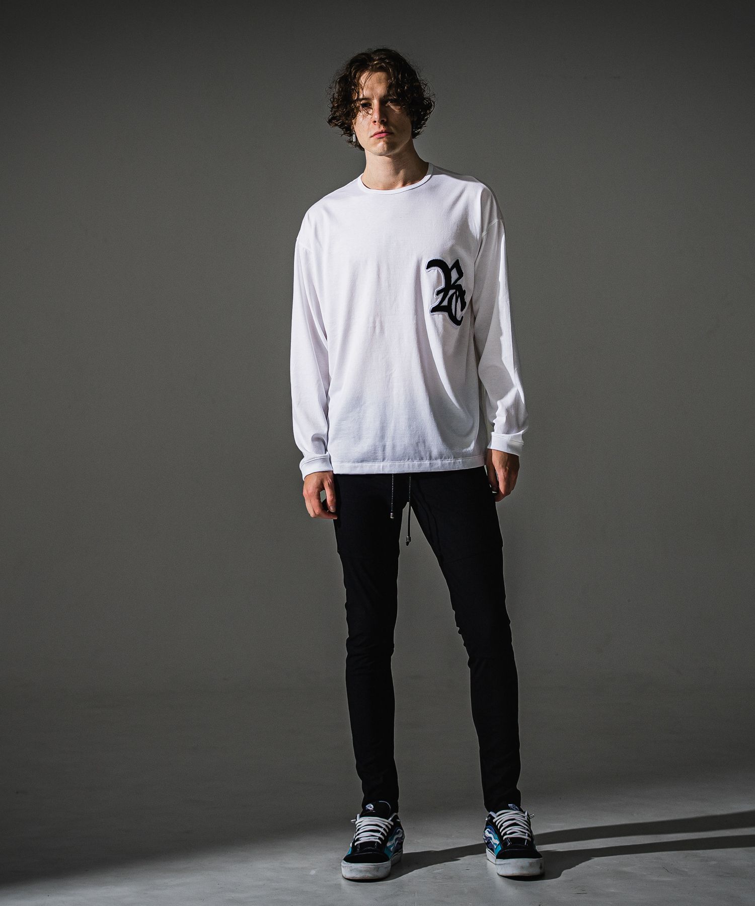 RC OVER LONGSLEEVE TEE / RC41-T-001 / オーバーサイズ長袖RCロゴワッペンTシャツ / ホワイト (7月中旬入荷予定)