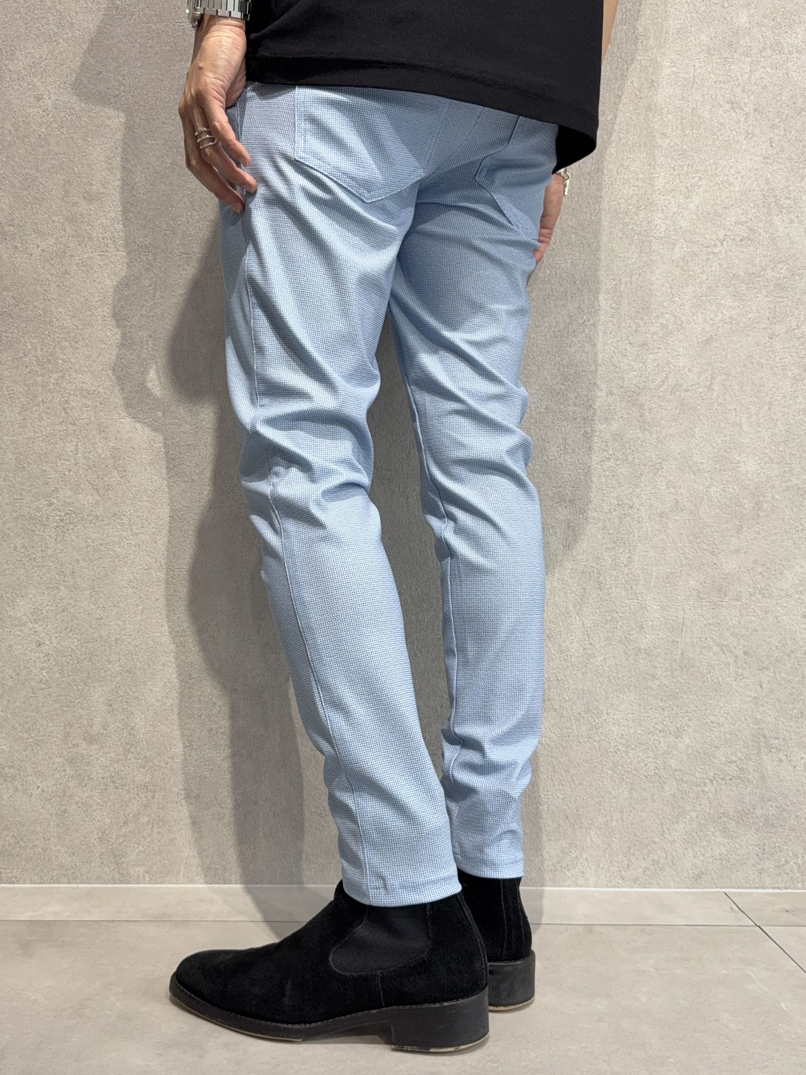 CHRIS EASY TUCK  PANTS / RC36-ST-016T / イージータックパンツ / チェックサックス