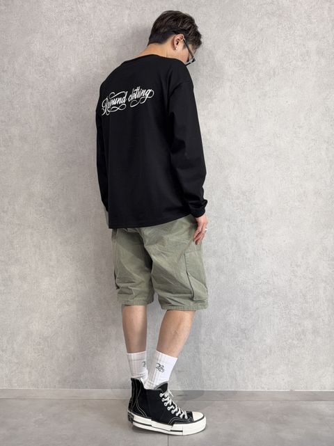 より一層オシャレに見える、ロンTEE×ハーパンの合わせ