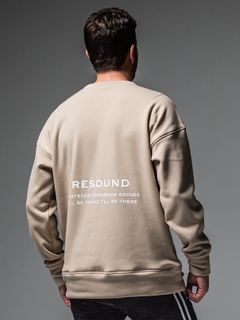 ID BACKROGO VELOURS FLEECE DROP TRAINER / RC30-C-003 / 裏起毛バックロゴトレーナー / ベージュ