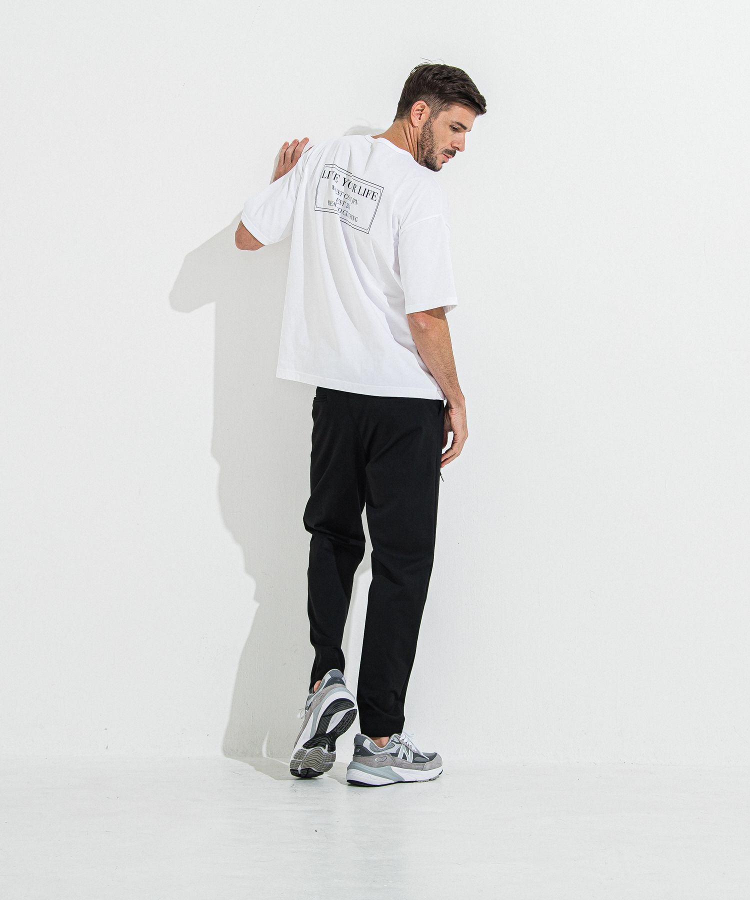 CREW OVER TEE / RC36-T-007 / バックプリントビッグTシャツ / ホワイト