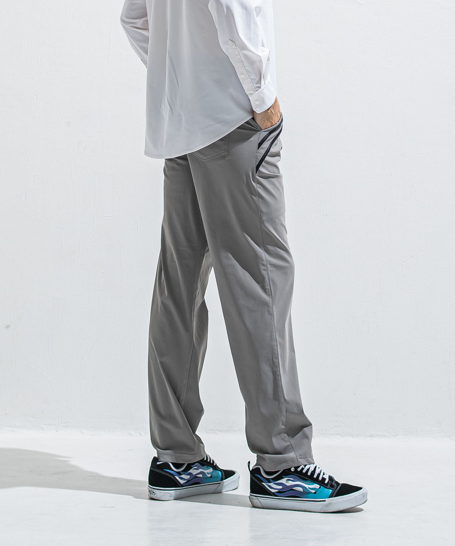 EDGE NYLON SEMI WIDE PT / RC40-ST-014WT / エッジナイロンセミワイドラインパンツ / グレー (4月下旬入荷予定)