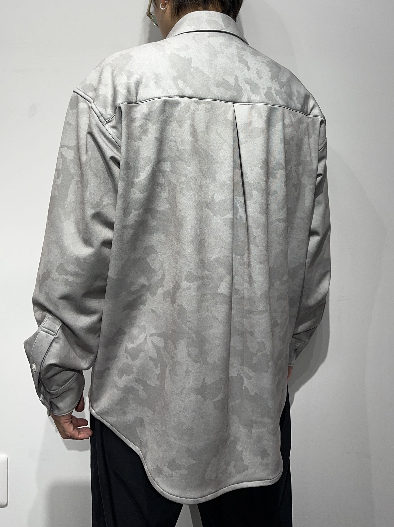 JERSEY JACK SHIRT / RC34-SH-001 / 裏起毛オーバーサイズシャツ / グレーカモフラ