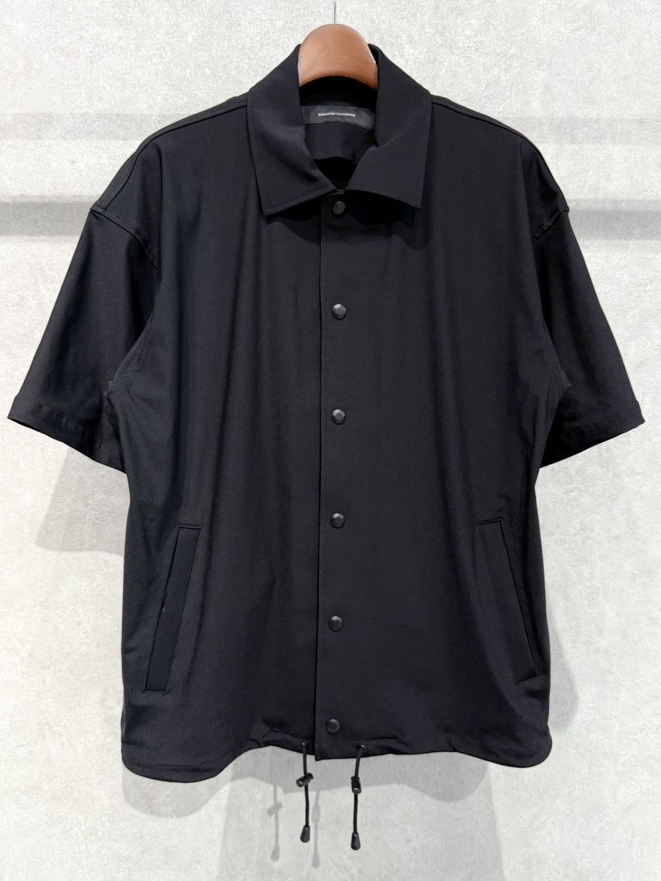 NYLON HALF COACH JACKET / RC36-C-002 / 半袖ナイロンコーチジャケット / ブラック
