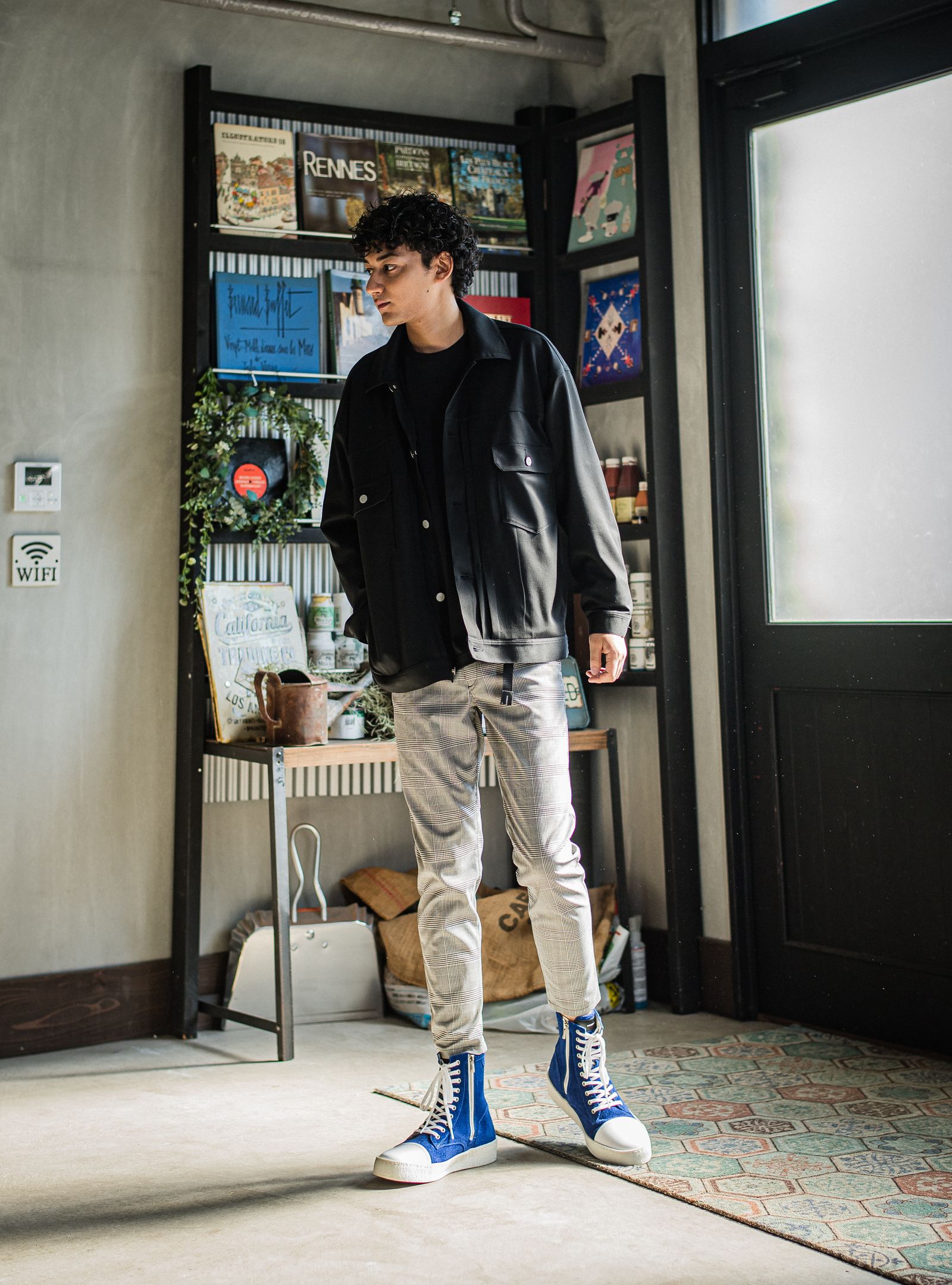 PAT TIGHT EASY PANTS / RC31-ST-037 / ベルト付きイージーパンツ / グレンチェック