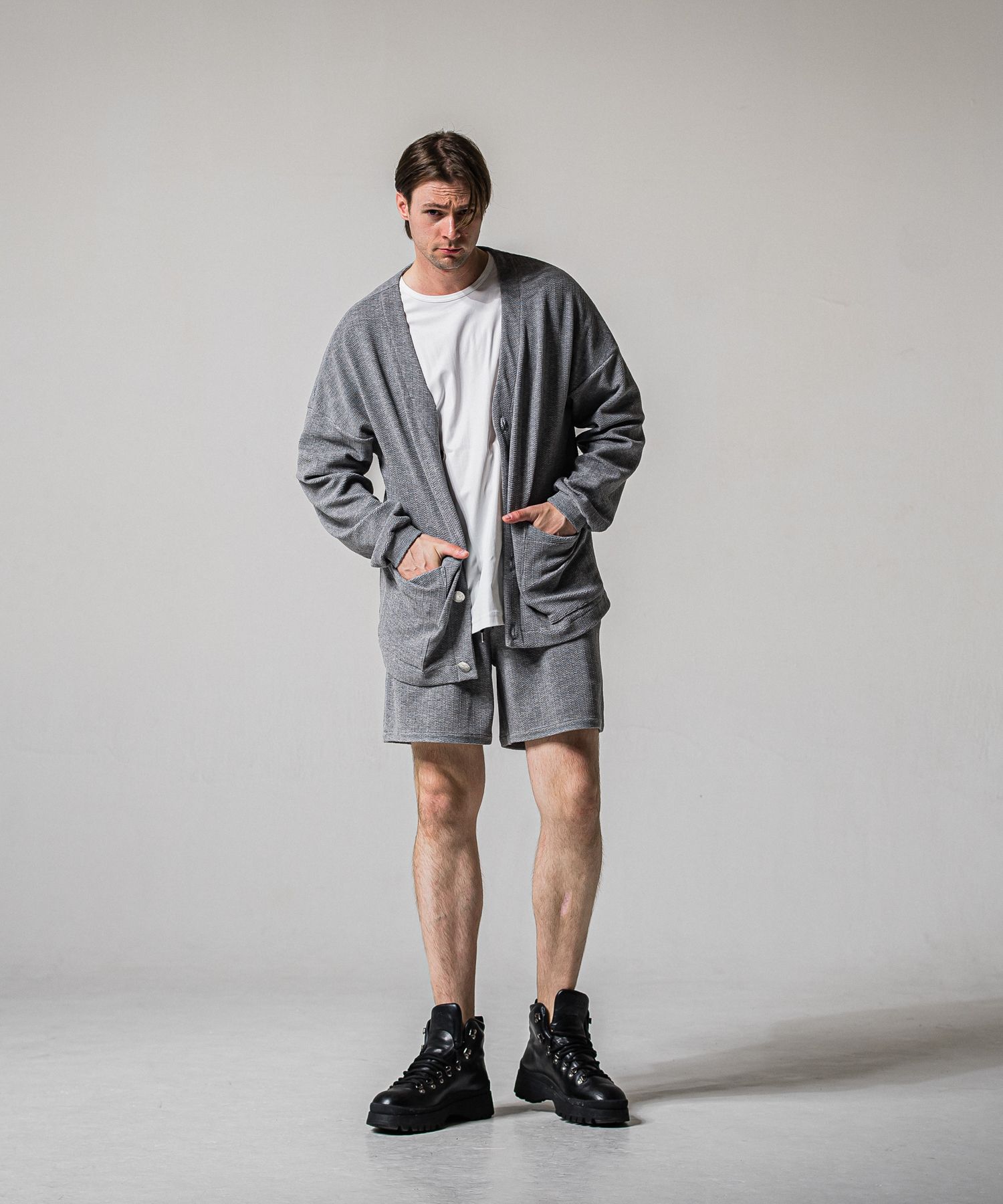 BLISTER KNIT C/D / RC39-C-005 / ブリスターニットカーディガン / グレー (1月下旬入荷予定)