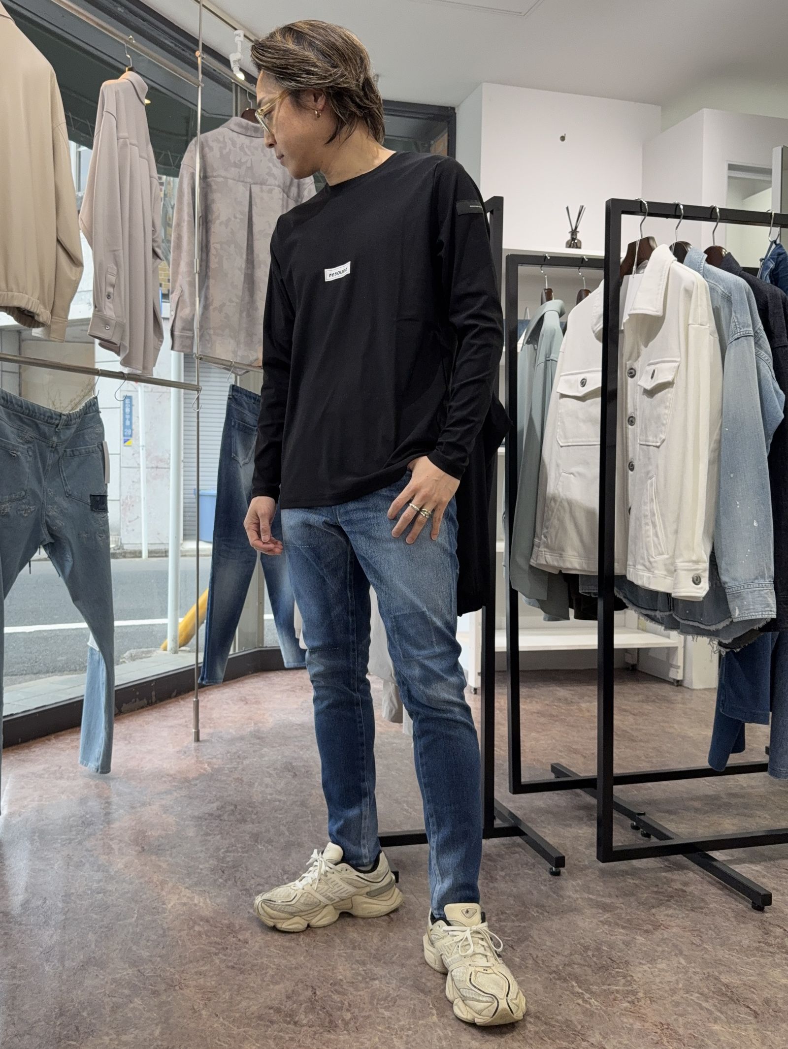 【LUKE別注】 NYLON LONGSLEEVE TEE / RC35-T-010LUKE / ナイロン長袖Tシャツ / ブラック
