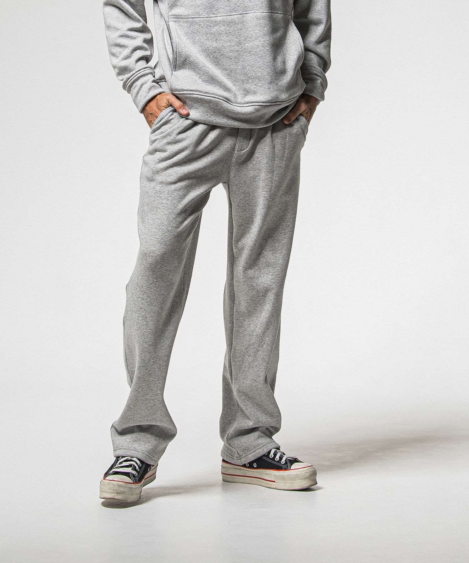 VELOURS FLEECE WIDE TUCK PANTS / RC38-ST-016HWT / 裏起毛スウェットワイドタックパンツ / グレー (11月中旬入荷予定)