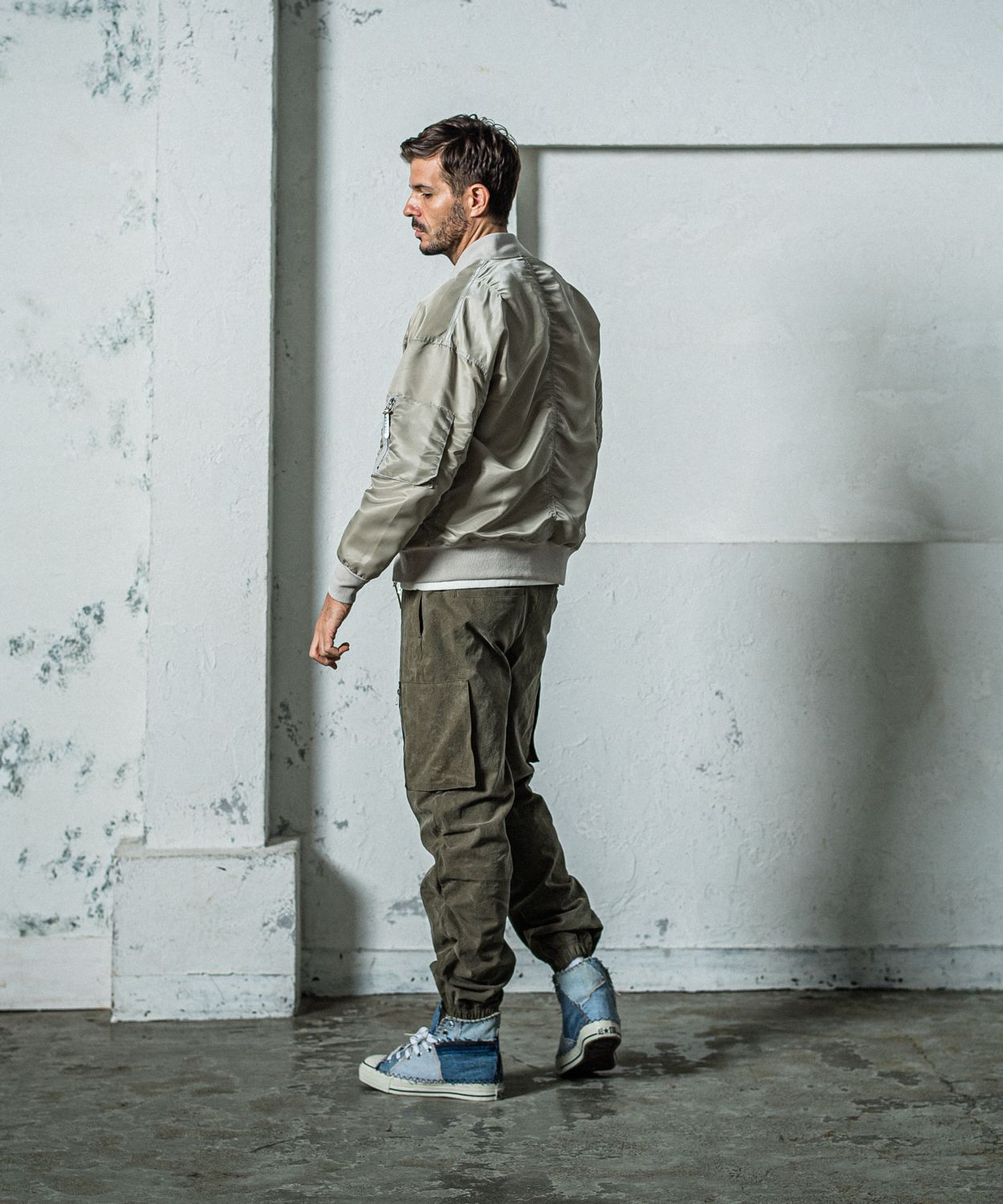 DAVID CARGO PANTS / RC35-ST-040 / ミリタリー裾ゴムカーゴパンツ / ヴィンテージカーキ