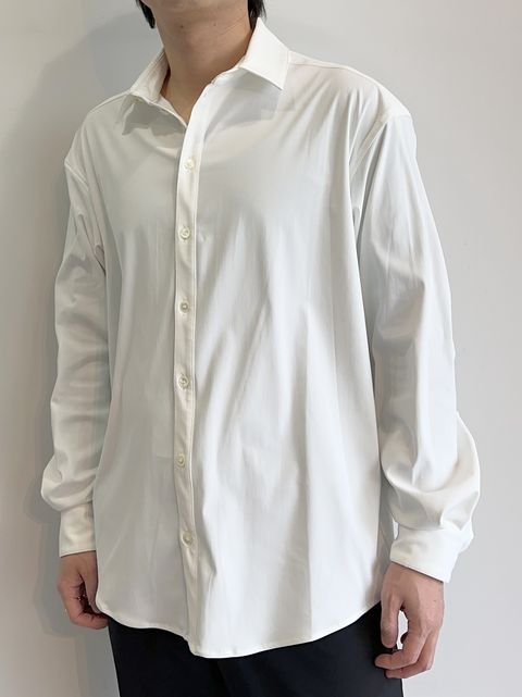 NYLON JACK SHIRTS / RC39-SH-001 / オーバーサイズナイロンシャツ / ホワイト (2月上旬入荷予定)