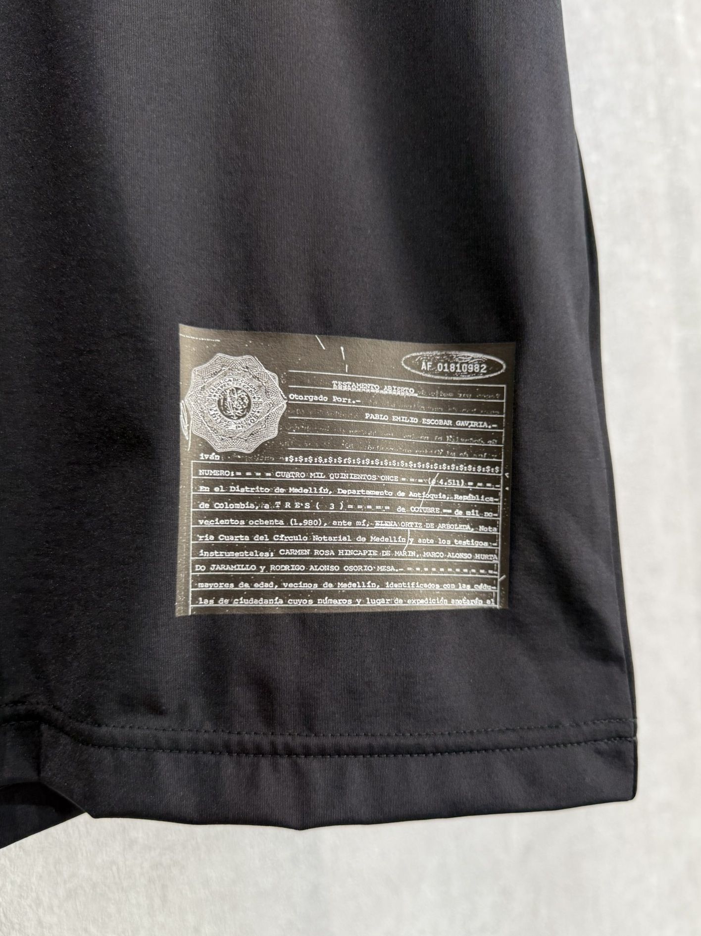 WILL OVER NYLON T / DP1-T-002 / ウィルプリントナイロンビッグTシャツ / ブラック