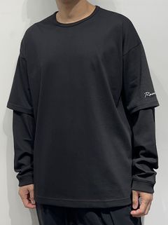 FAKE LAYERED LONG SLEEVE / RC37-T-004 / レイヤードロングスリーブTシャツ / ブラック