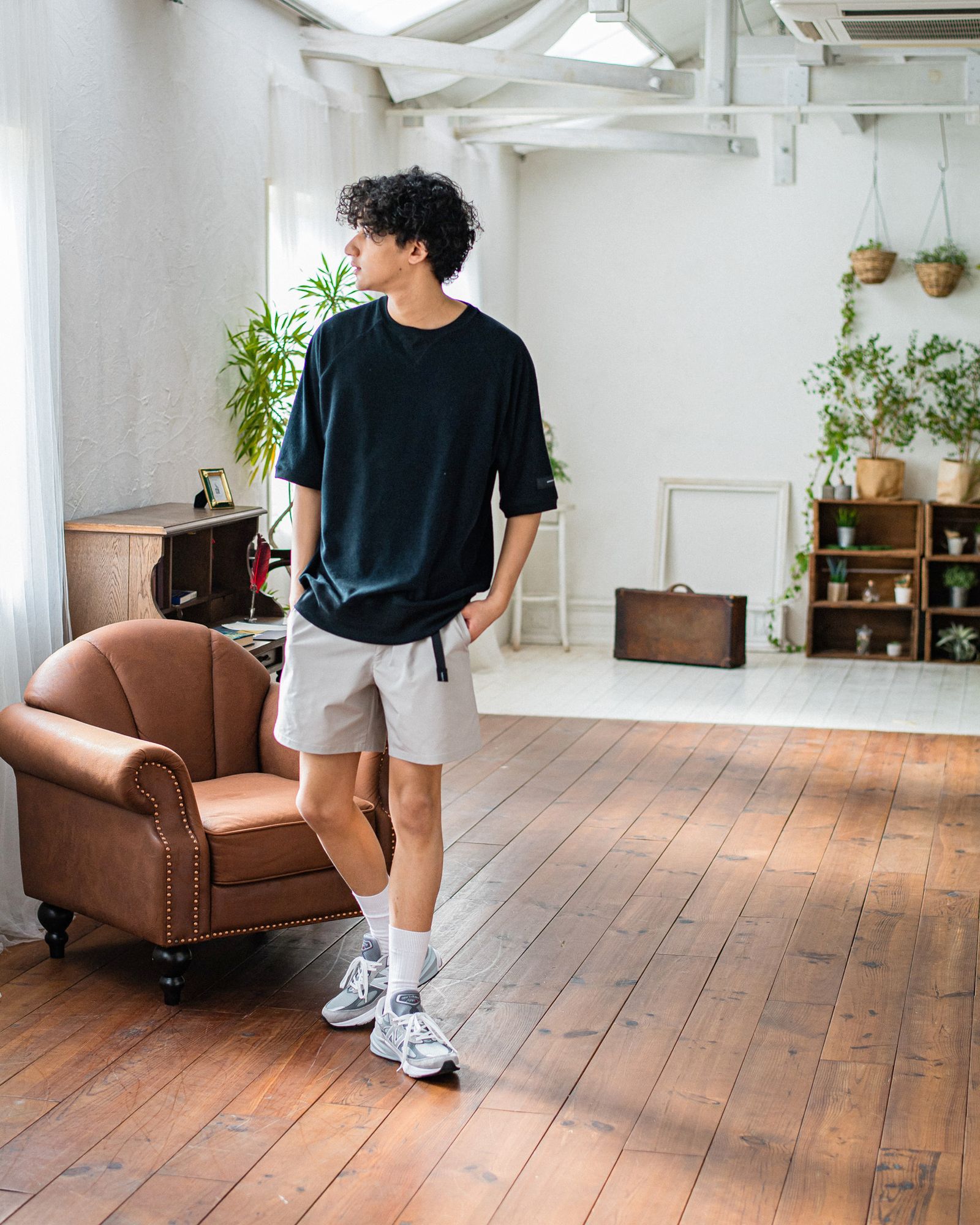 PILE HALF SLEEVE / RC32-T-007 / パイルビッグTシャツ / ブラック