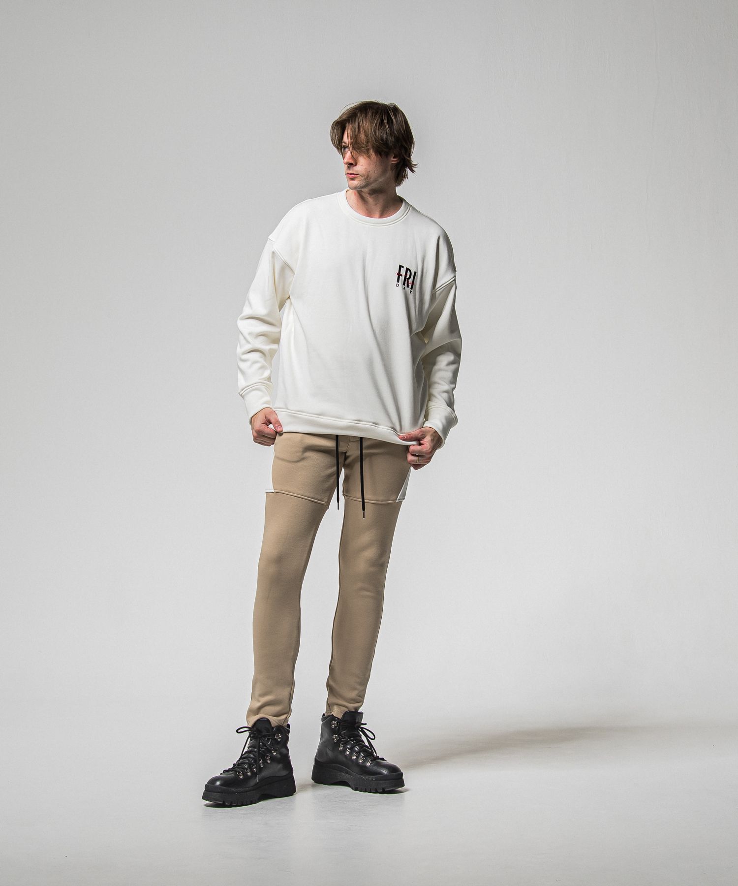 VELOURS FLEECE TYLER PANTS / RC38-ST-026H / 裏起毛スウェットラインパンツ / ブラウン (11月中旬入荷予定)