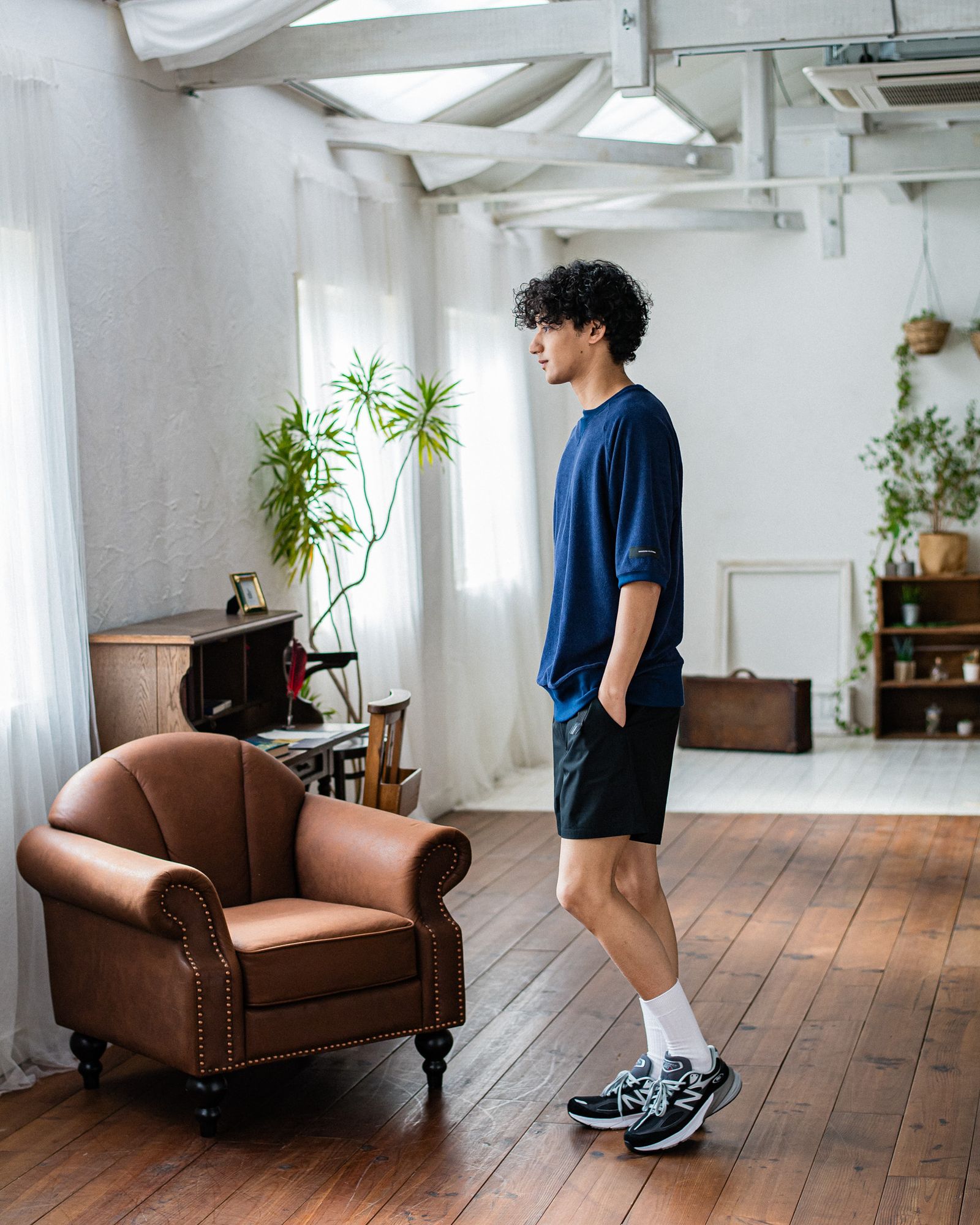PILE HALF SLEEVE / RC32-T-007 / パイルビッグTシャツ / ネイビー