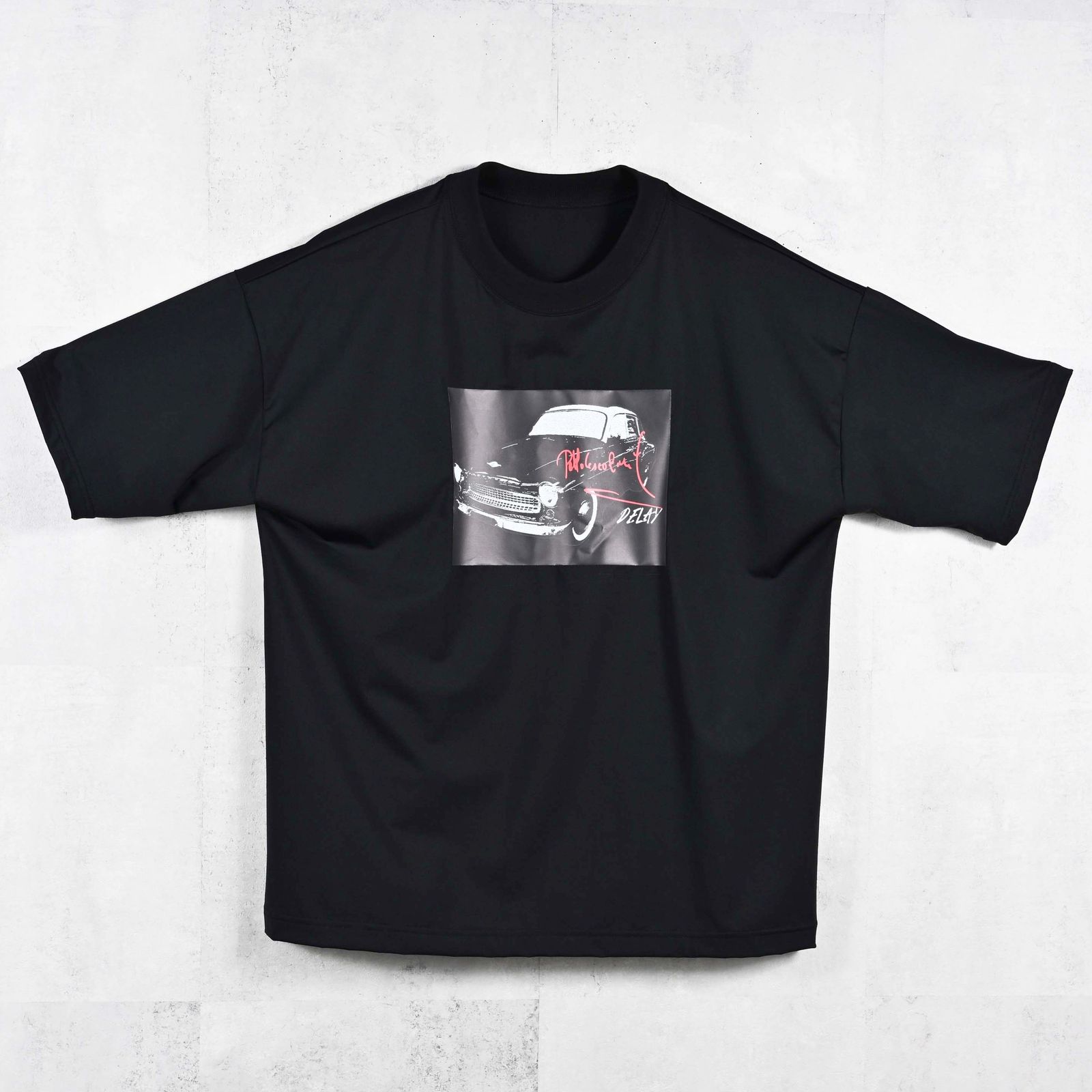 CAR OVER NYLON T / DP1-T-004 / カープリントナイロンビッグTシャツ / ブラック (4月上旬入荷予定)