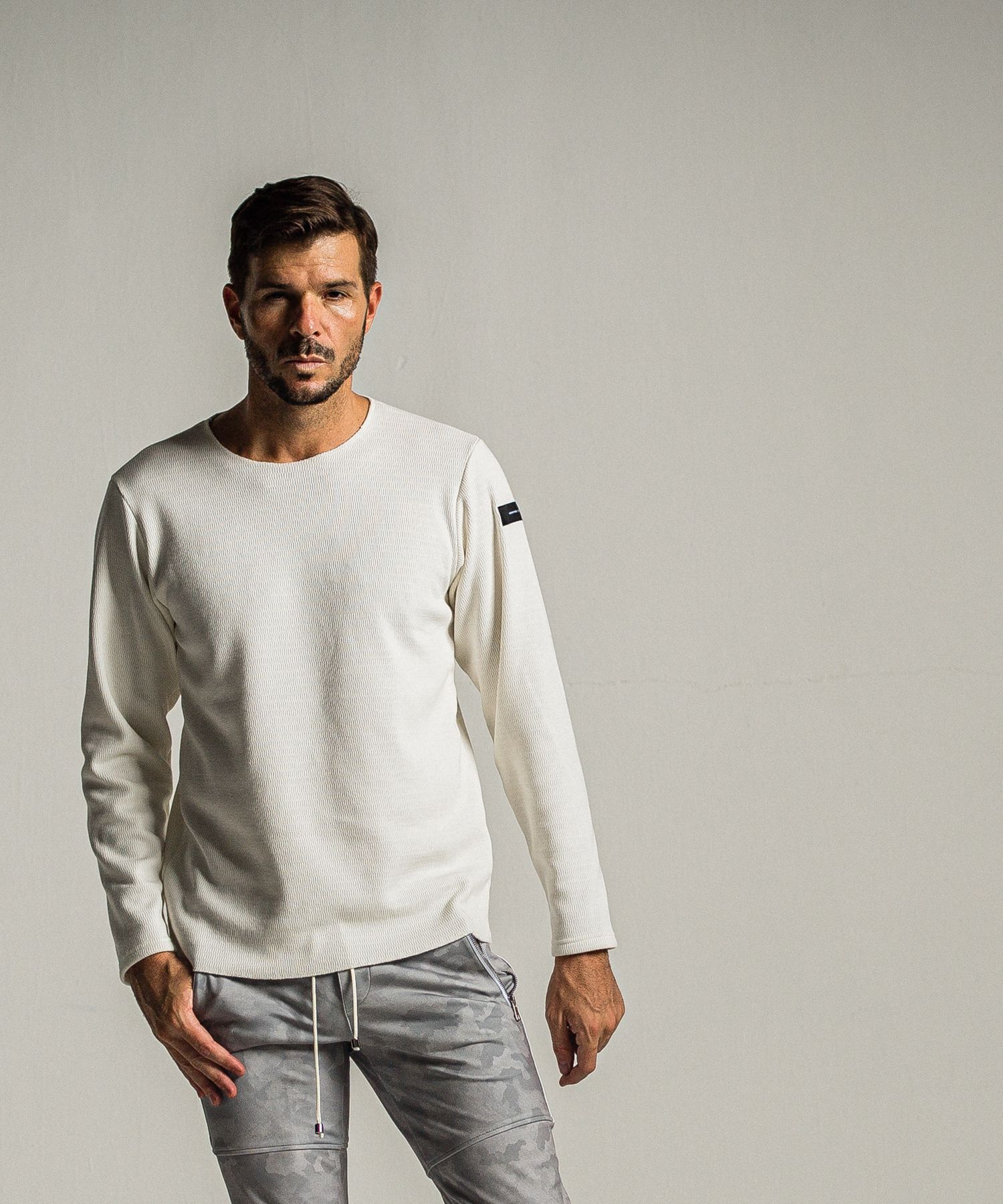 VELOURS FLEECE NEO THERMAL / RC34-C-001 / 裏起毛サーマルロングTシャツ / ホワイト