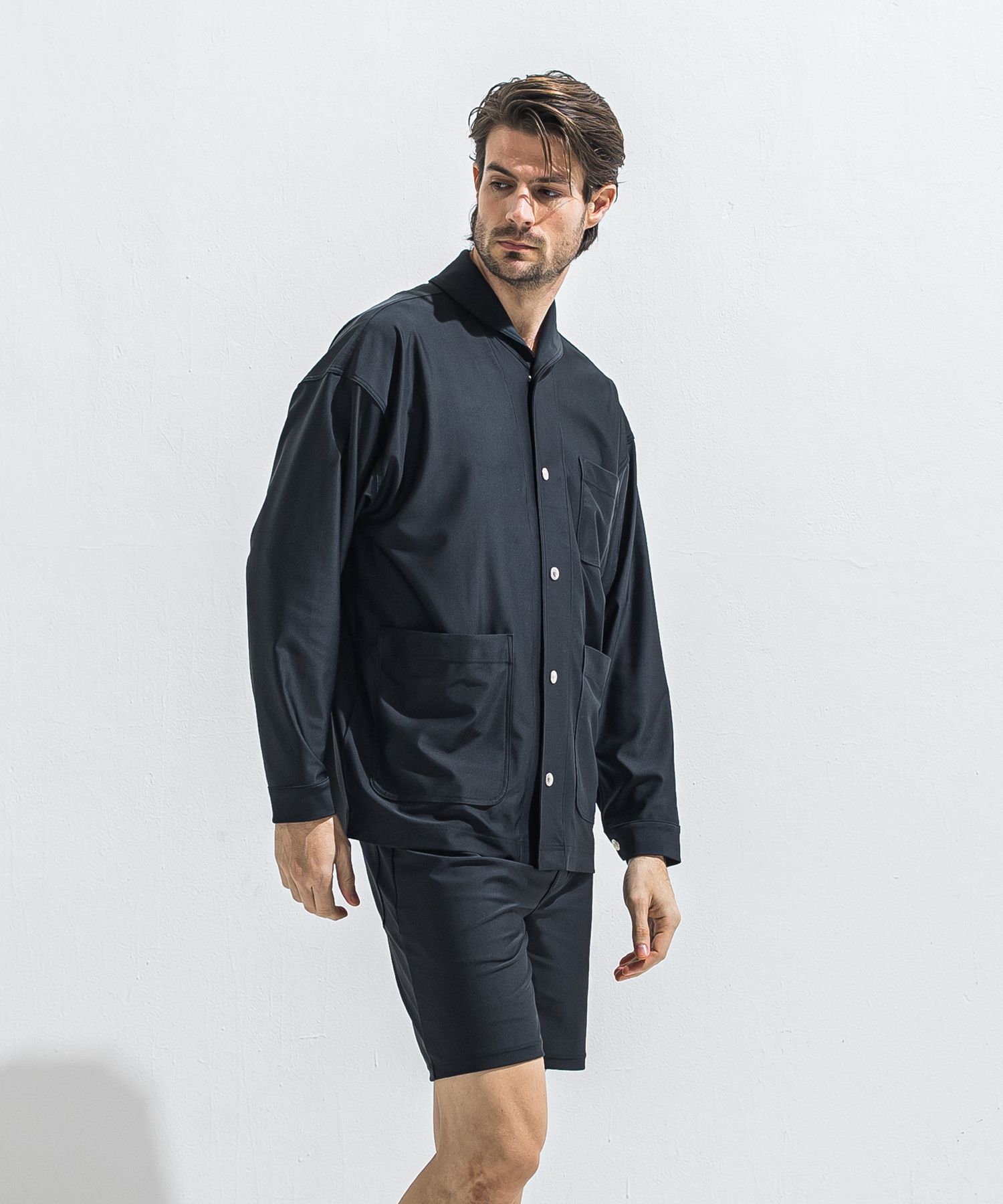 RUSH CAVER ALL / RC40-JK-002 / ラッシュガードカバーオール / ブラック (5月中旬入荷予定)