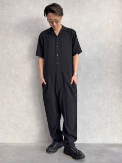 RAGE TWILL HALF ALL IN ONE / DP1-TN-001 / 半袖シャツオールインワン / ブラック