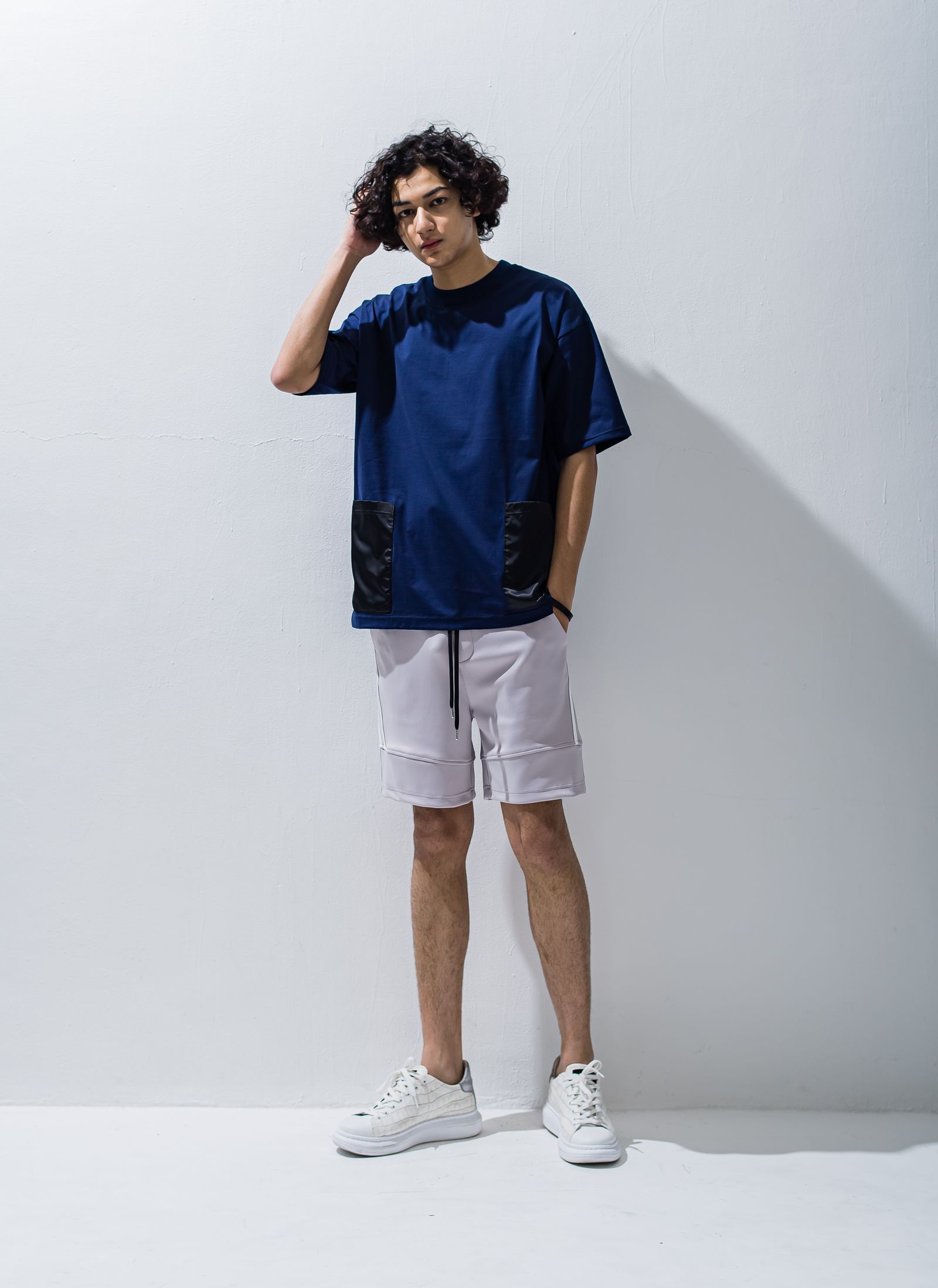 SIDE POCKET OVER TEE / RC28-T-005 / サイドポケットビッグTシャツ / ネイビー