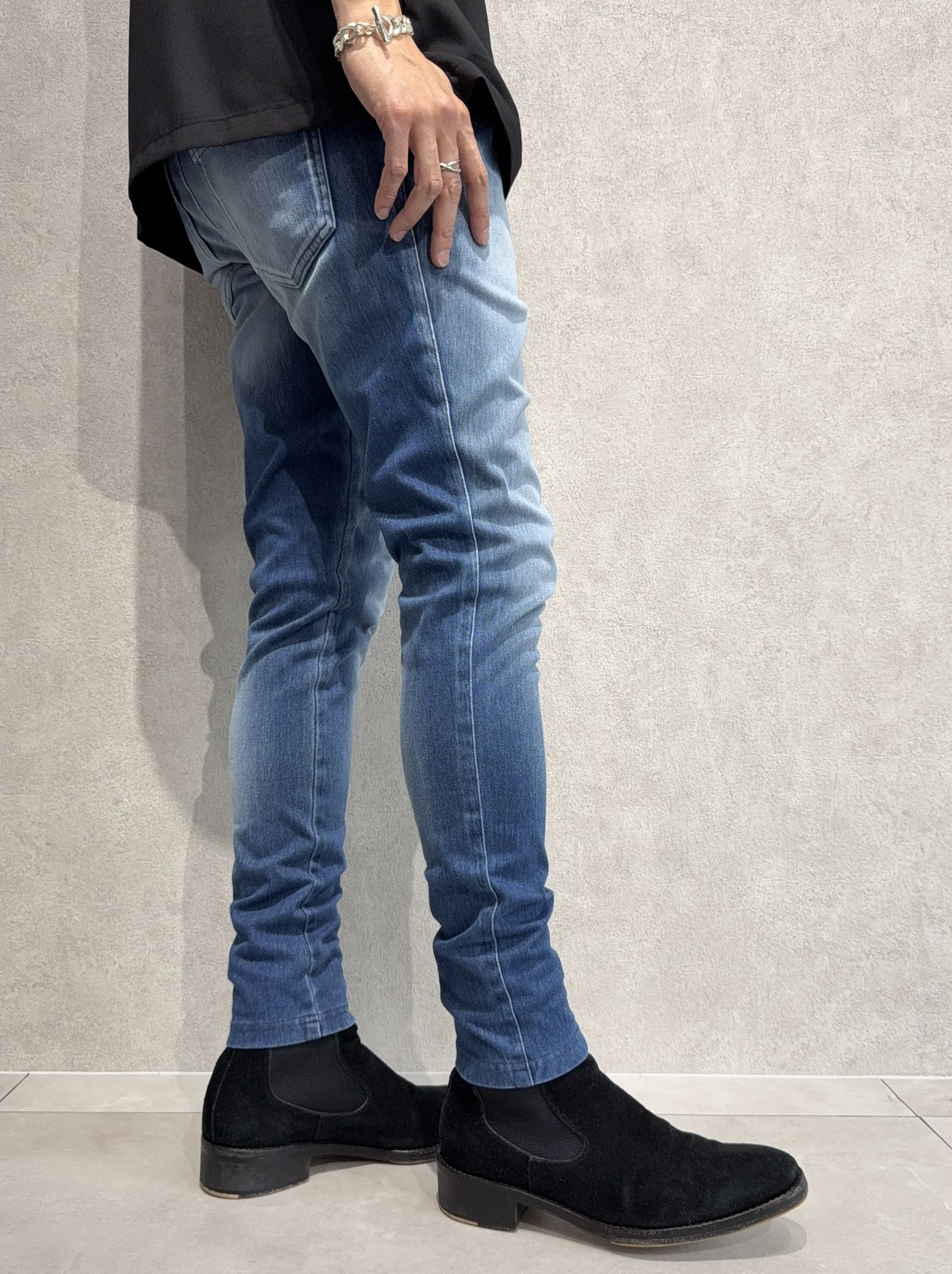 DENIM JERSEY CHRIS EASY TUCK PT / RC36-ST-016TD / ライトオンスデニムジャージイージータックパンツ / ダークインディゴ