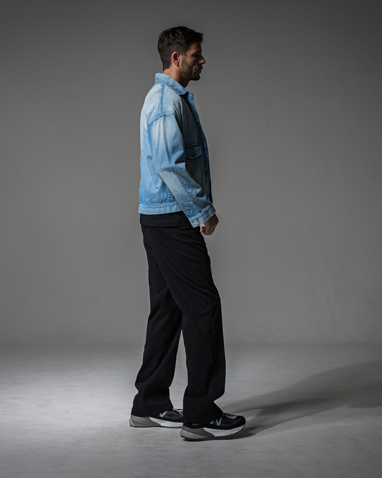KING DENIM JERSEY / BASIC-ST-005 / デニムジャージ バギーワイドパンツ / ブラック
