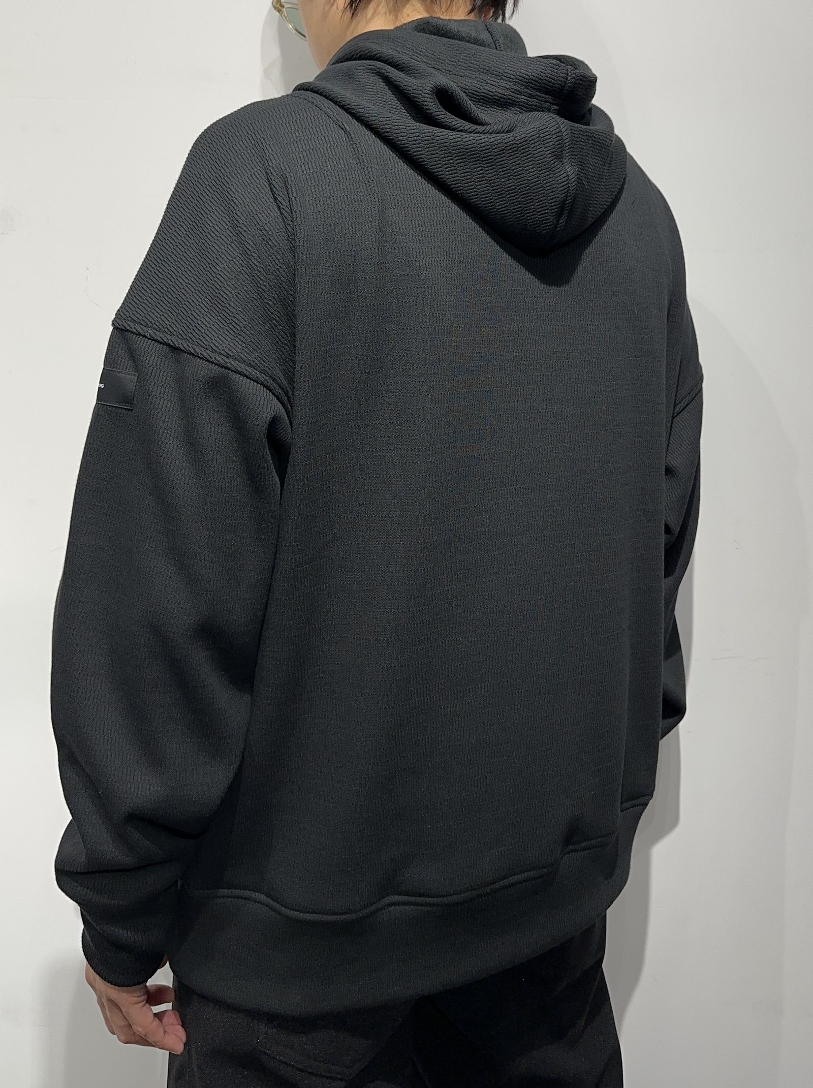 SHAGGY FLEECE THERMAL PULLOVER HOODIE / RC34-C-003 / 裏起毛サーマルパーカー / ブラック
