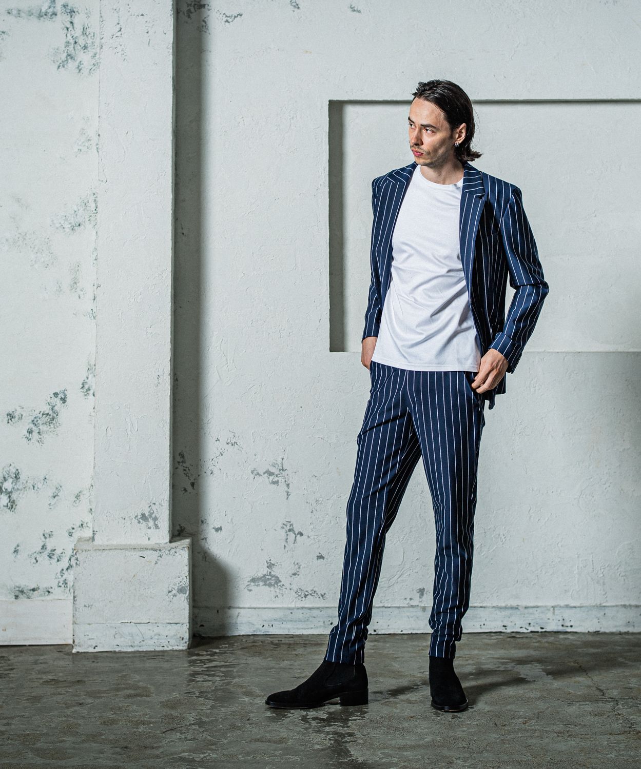 CHRIS EASY PANTS / RC35-ST-016 / イージーパンツ / ネイビーストライプ