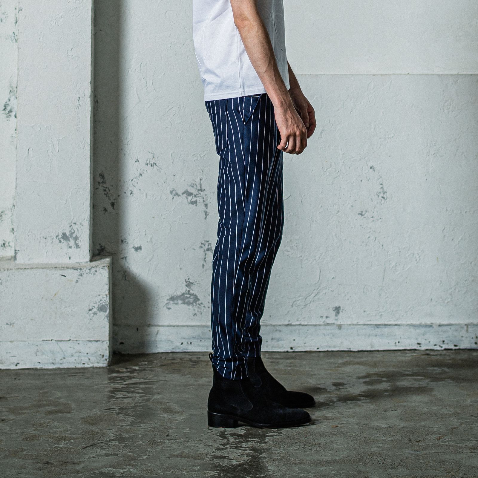 CHRIS EASY PANTS / RC35-ST-016 / イージーパンツ / ネイビーストライプ