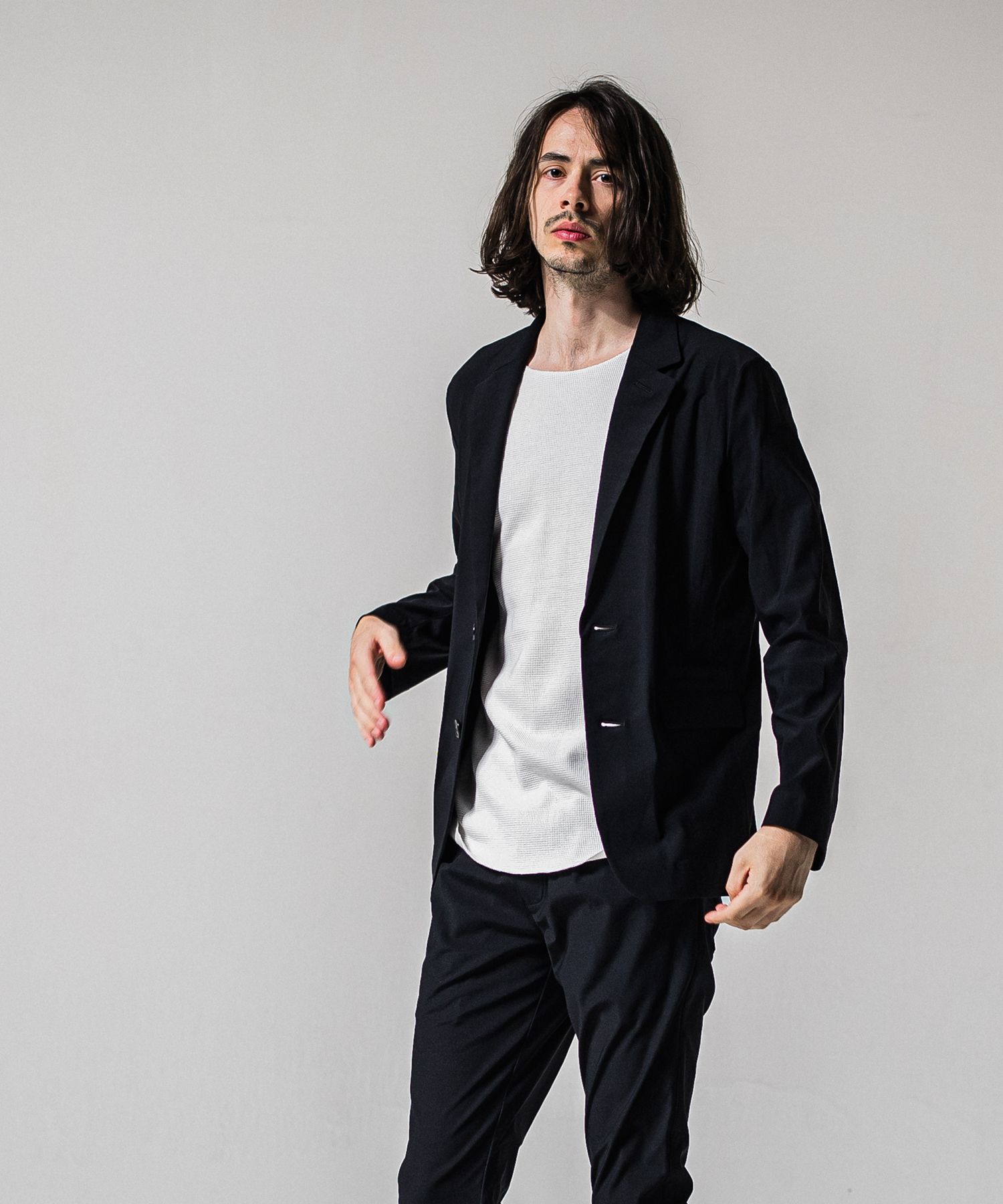 CUT OFF THERMAL TEE / RC39-T-003 / サーマルロールアップTシャツ / ホワイト (3月中旬入荷予定)