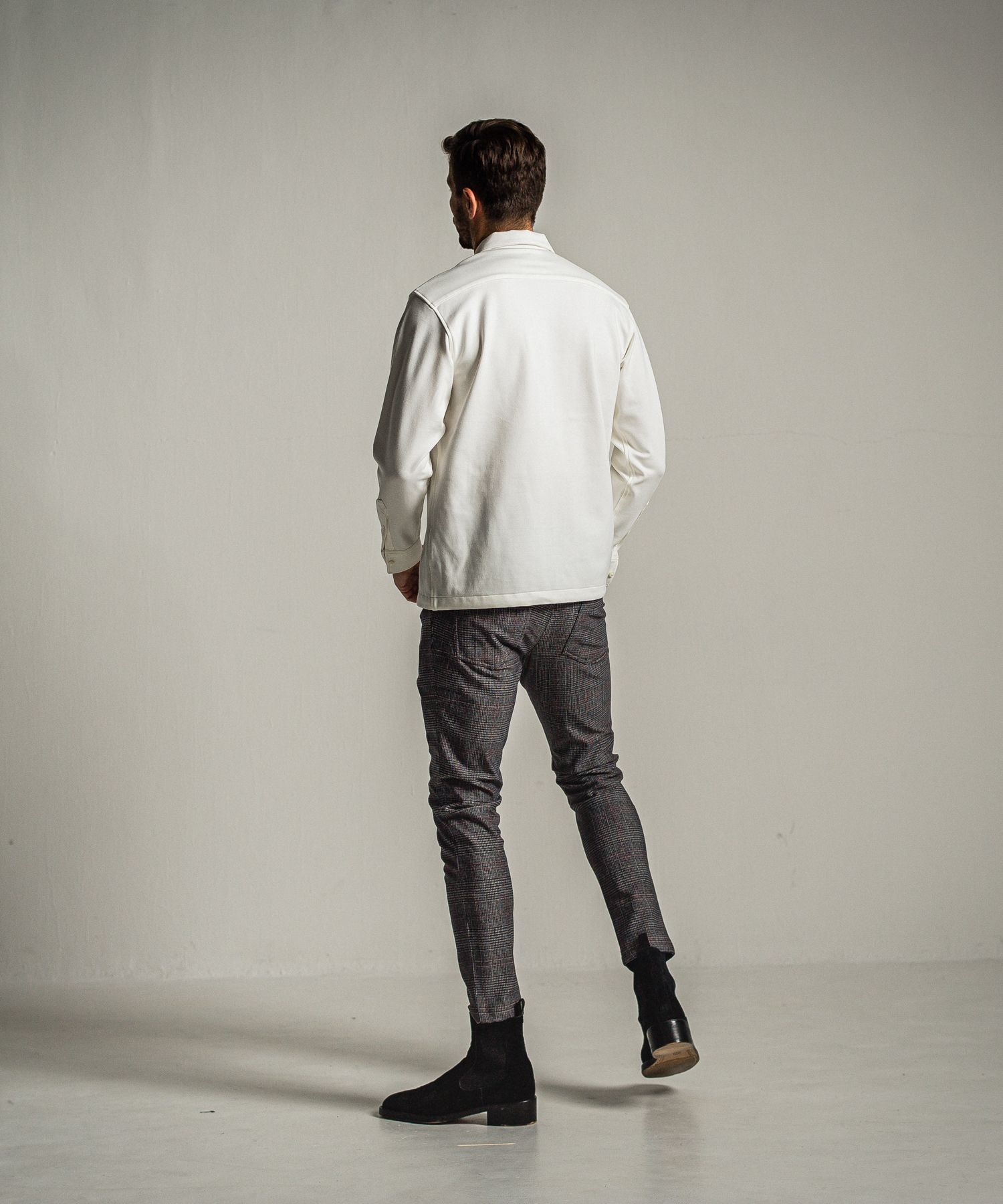 PULLOVER JERSEY SHIRT / RC34-SH-002 / 裏起毛ハーフジップシャツ / ホワイト