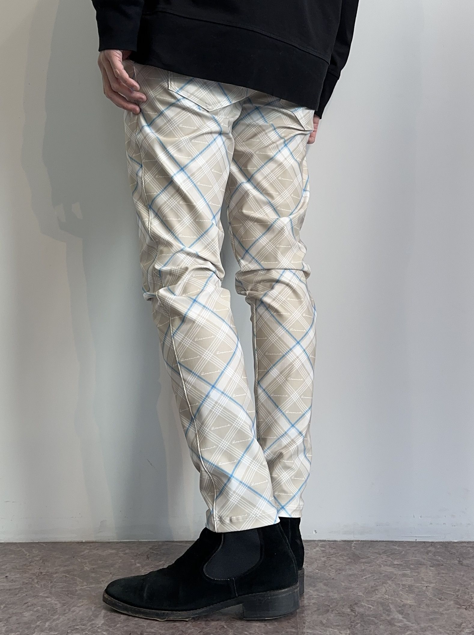 CHRIS EASY PANTS / RC27-ST-016 / チェックイージーパンツ / チェックベージュ
