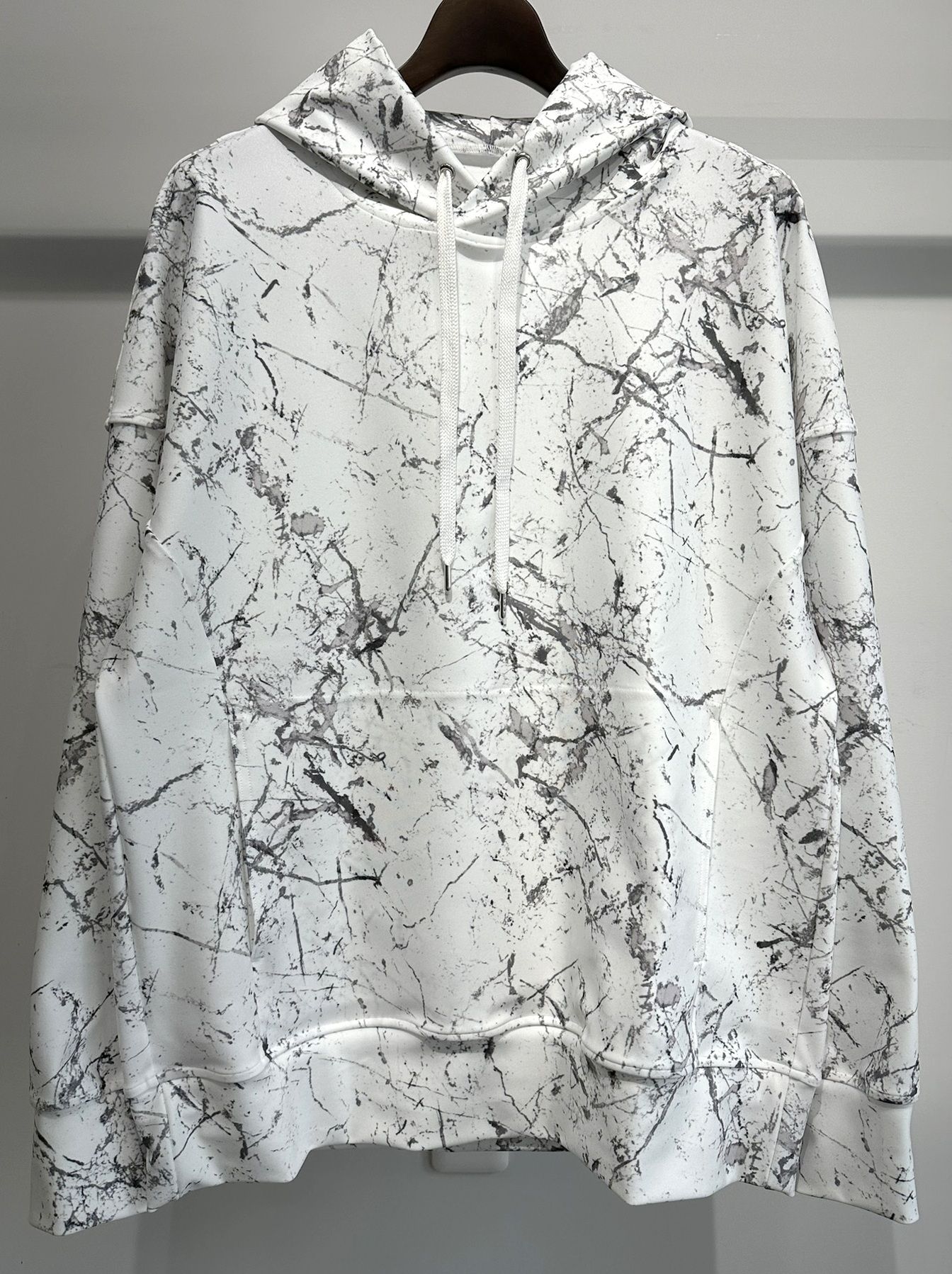 PAINT LOOSE HOODIE / RC34-C-008 / ペイント柄ルーズパーカー / グレー