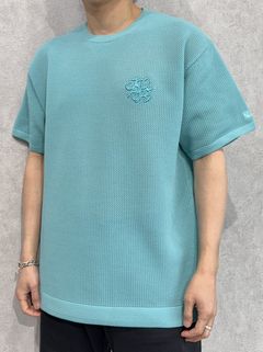 ロゴアイコン半袖ニットTシャツ / usk-25017 / サックス