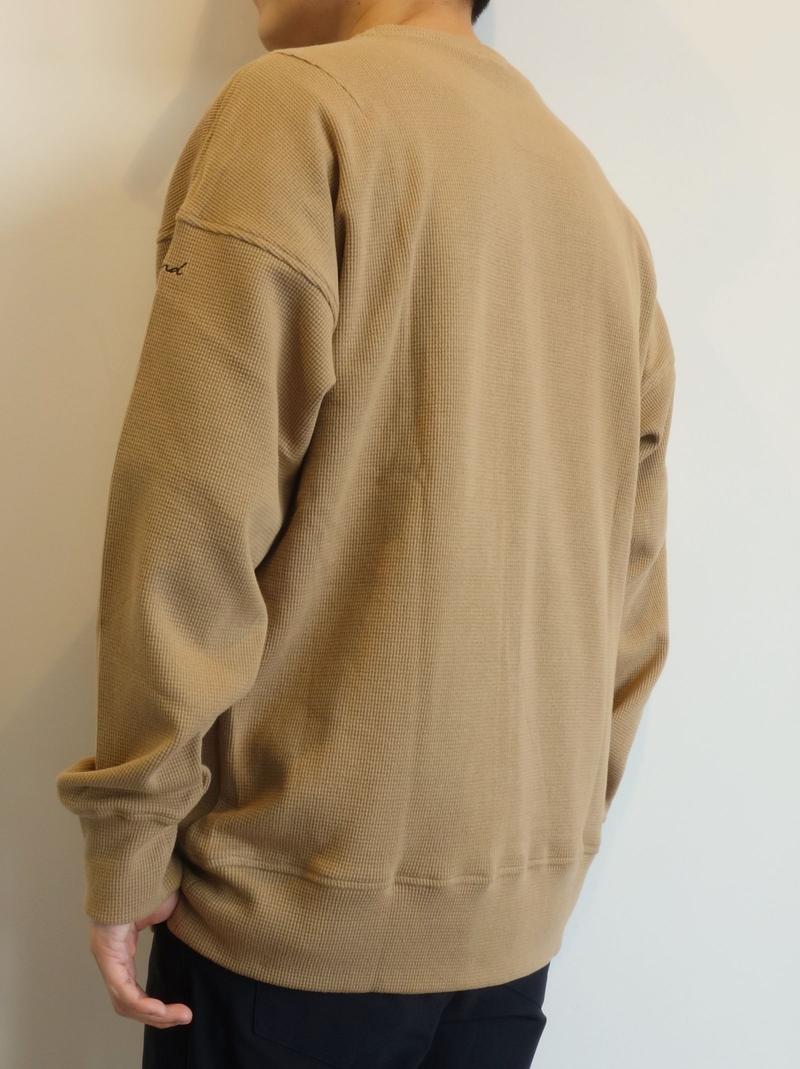 WAFFLE THERMAL LOOSE TRAINER / BASIC-CUT-002 / サーマルトレーナー / ベージュ