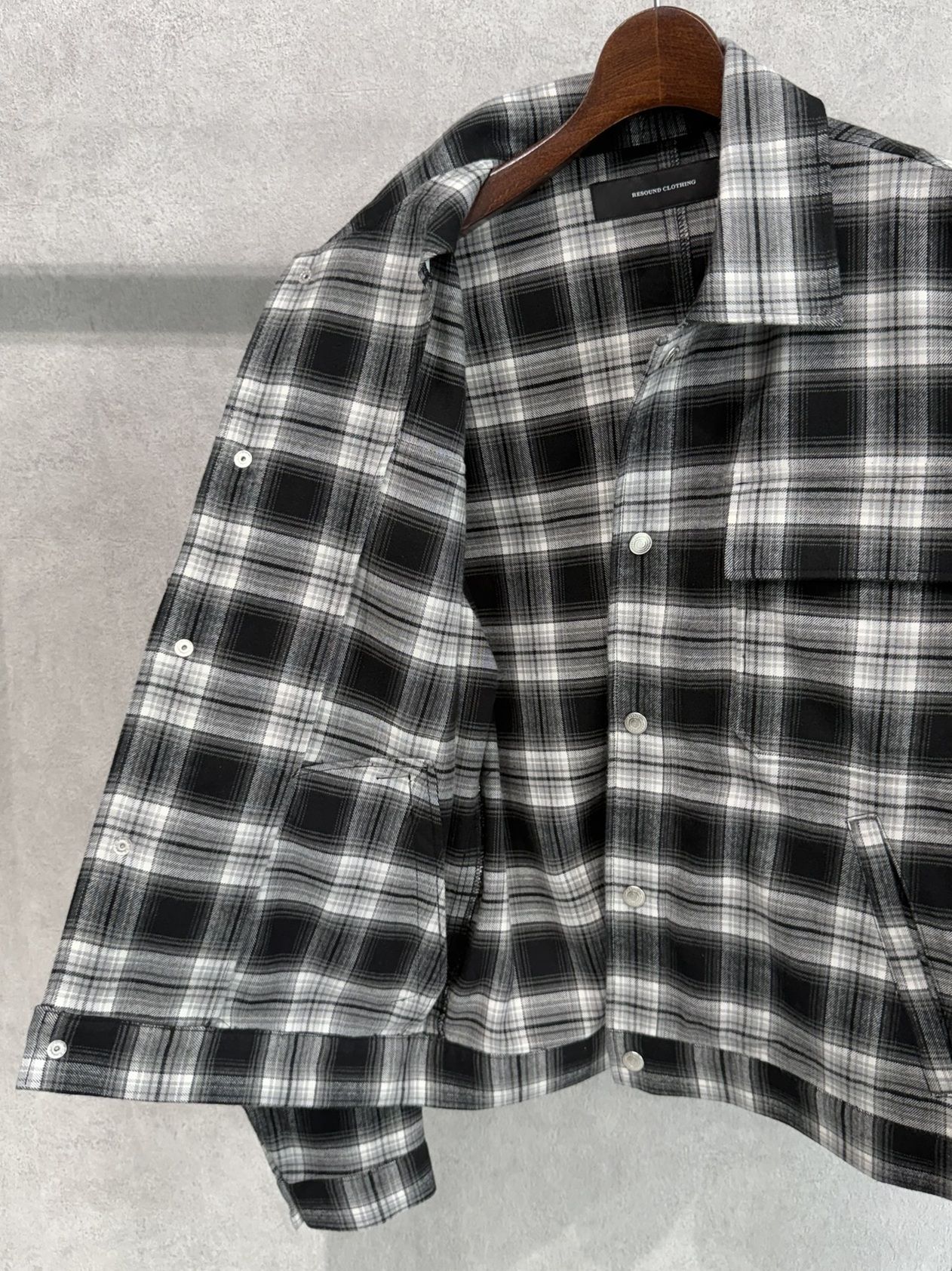 CHECK SHIRT JACKET / RC41-SH-003 / チェックシャツジャケット / ブラック