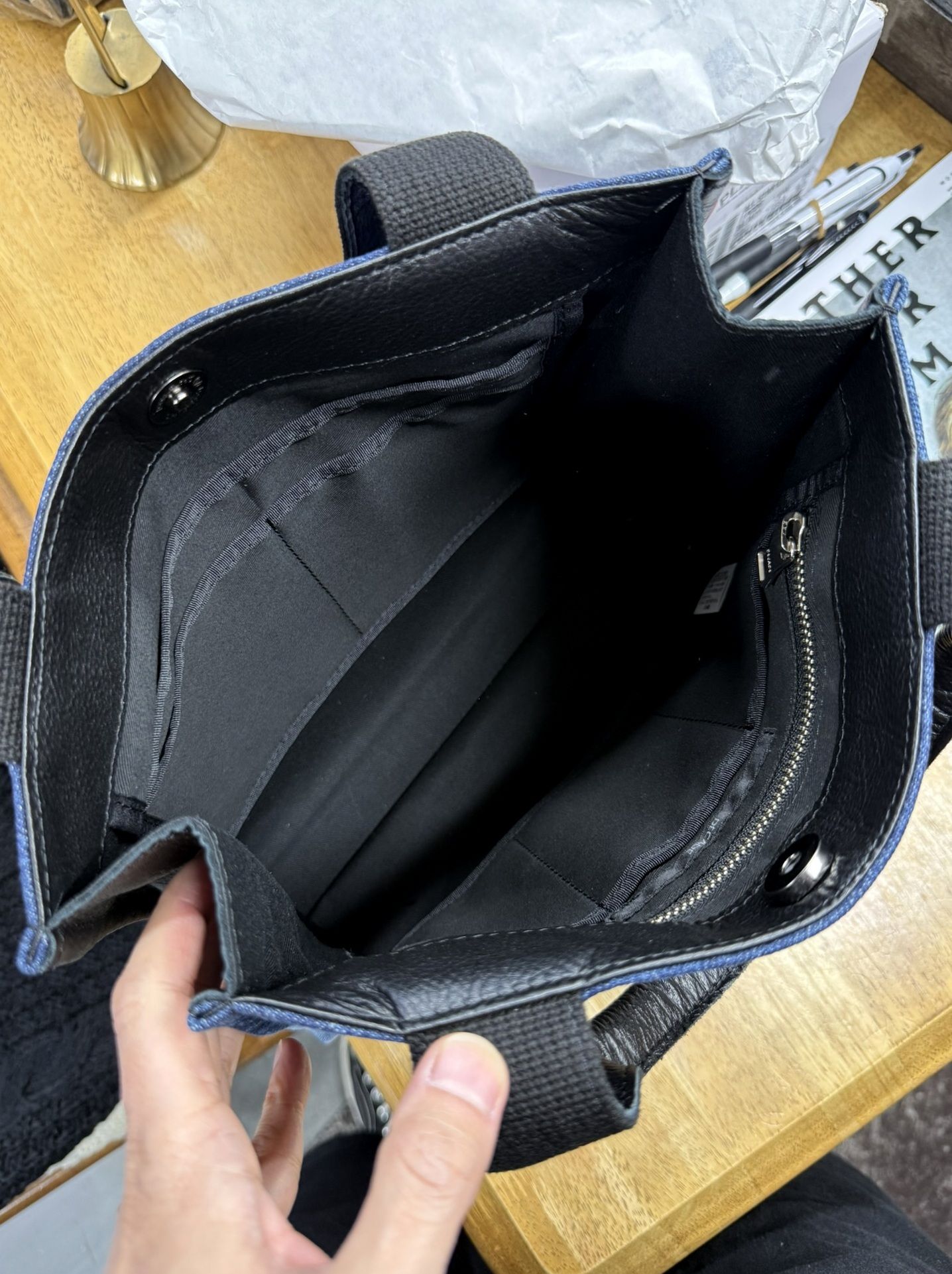 DENIM MIDDLE TOTE BAG / RC42-BAG-004RD / デニムミドルトートバッグ / デニム (12月上旬入荷予定)