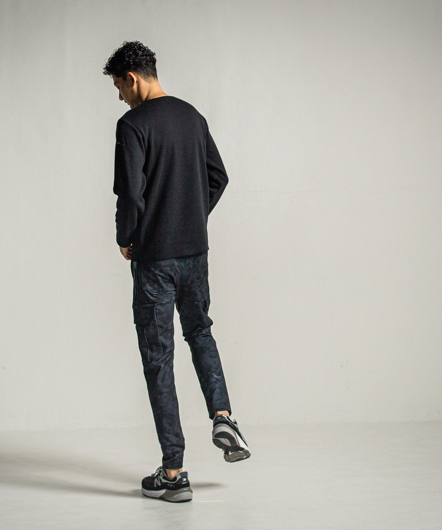 VELOURS FLEECE NEO THERMAL / RC34-C-001 / 裏起毛サーマルロングTシャツ / ブラック