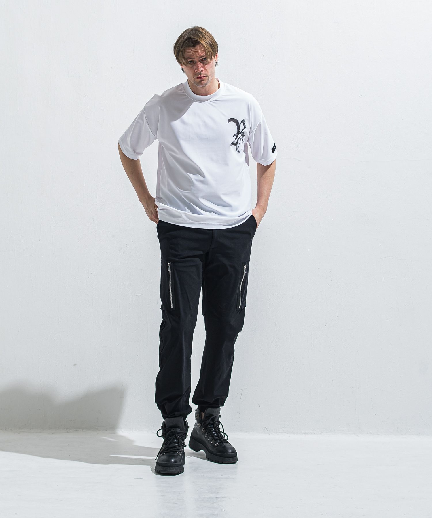 RC RUSH OVER T / RC40-T-009 / RCロゴラッシュガードビッグTシャツ / ホワイト×ブラック (6月上旬入荷予定)