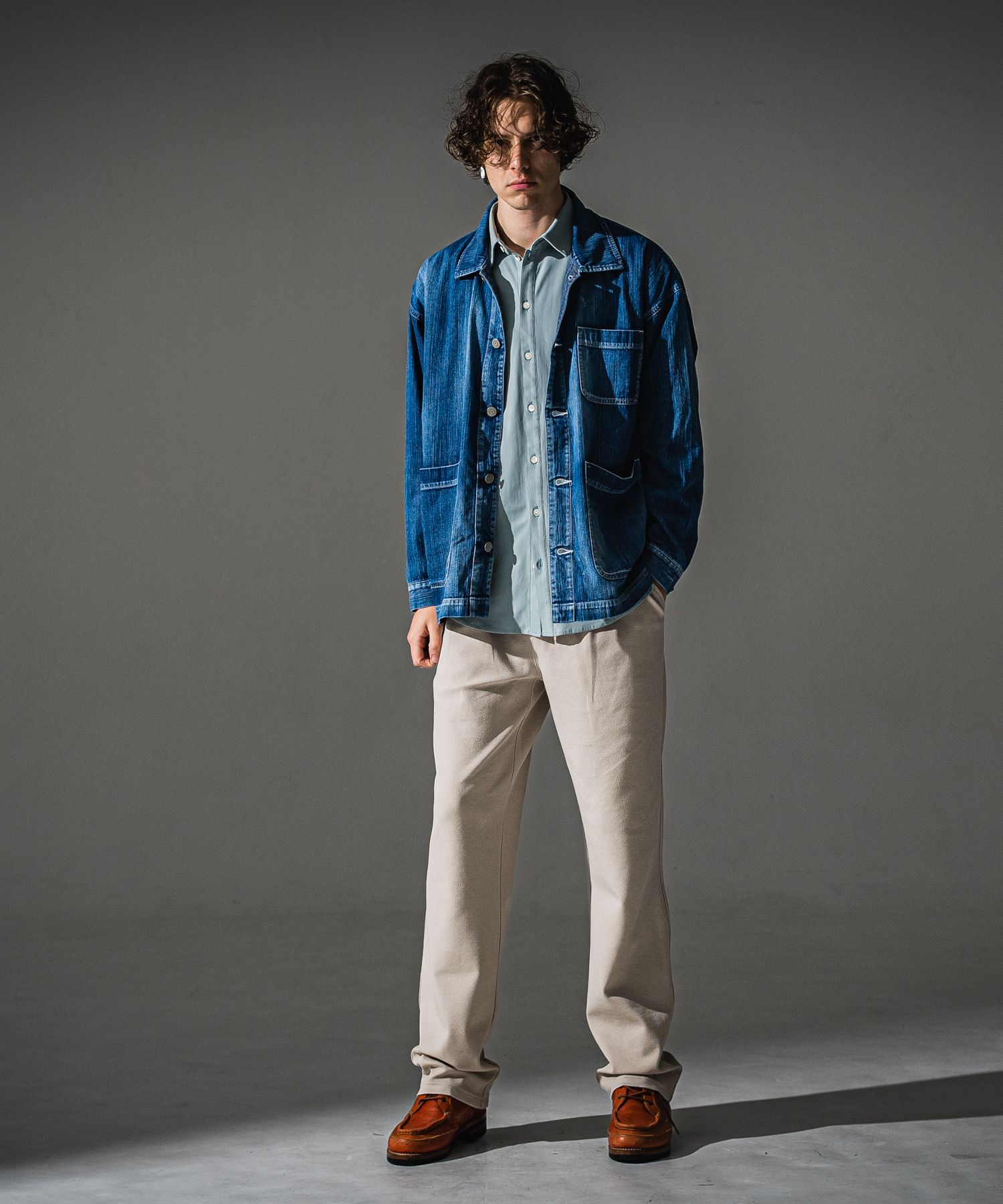 SEMI WIDE TUCK PANTS / RC41-ST-016WT / セミワイドタックパンツ / ブリスターベージュ (7月下旬入荷予定)