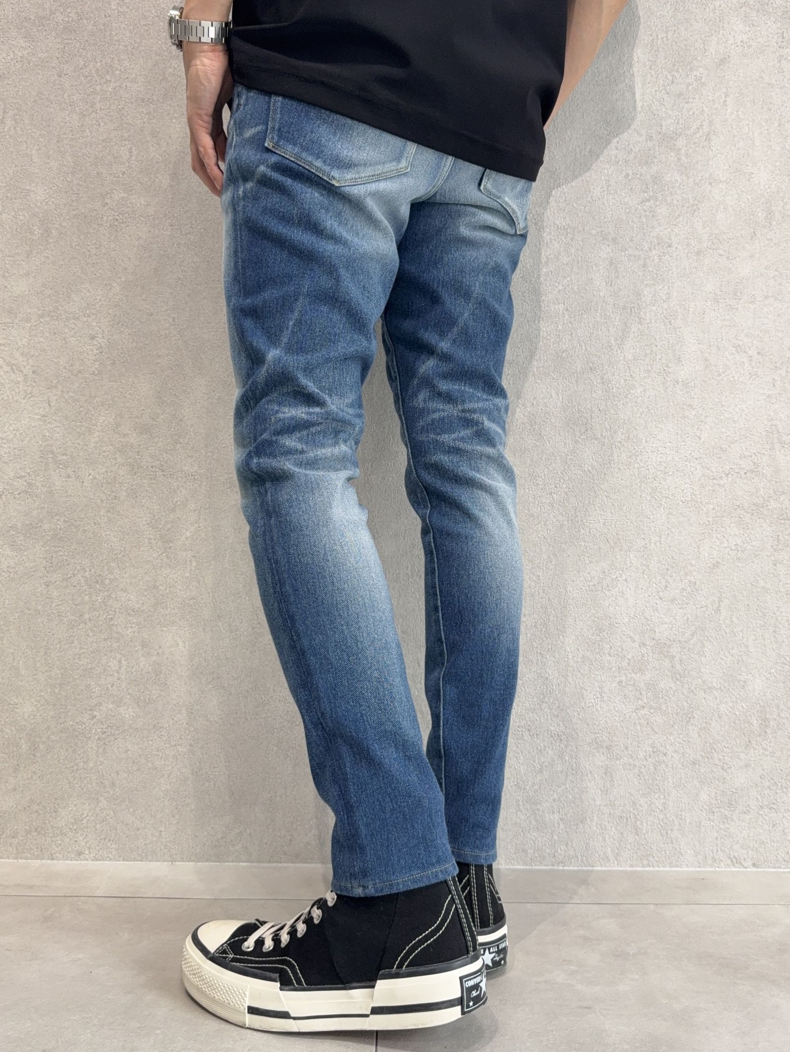 MICK DENIM JERSEY / RC35-ST-020 / デニムジャージテーパードパンツ / インディゴユーズド