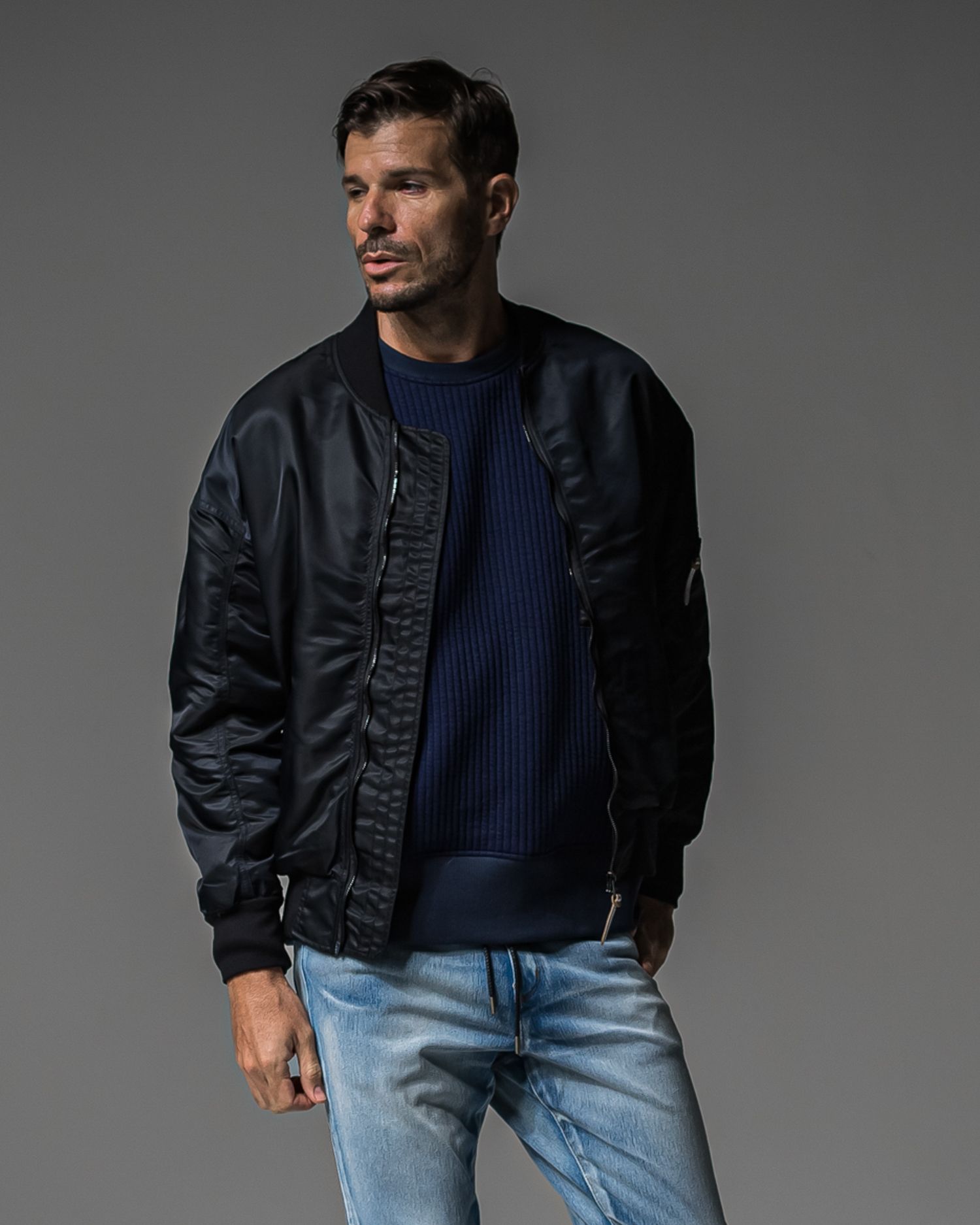 LIGHT DAVID JACKET / RC37-JK-002 / ナイロンライトMA-1 / ブラック (9月上旬入荷予定)